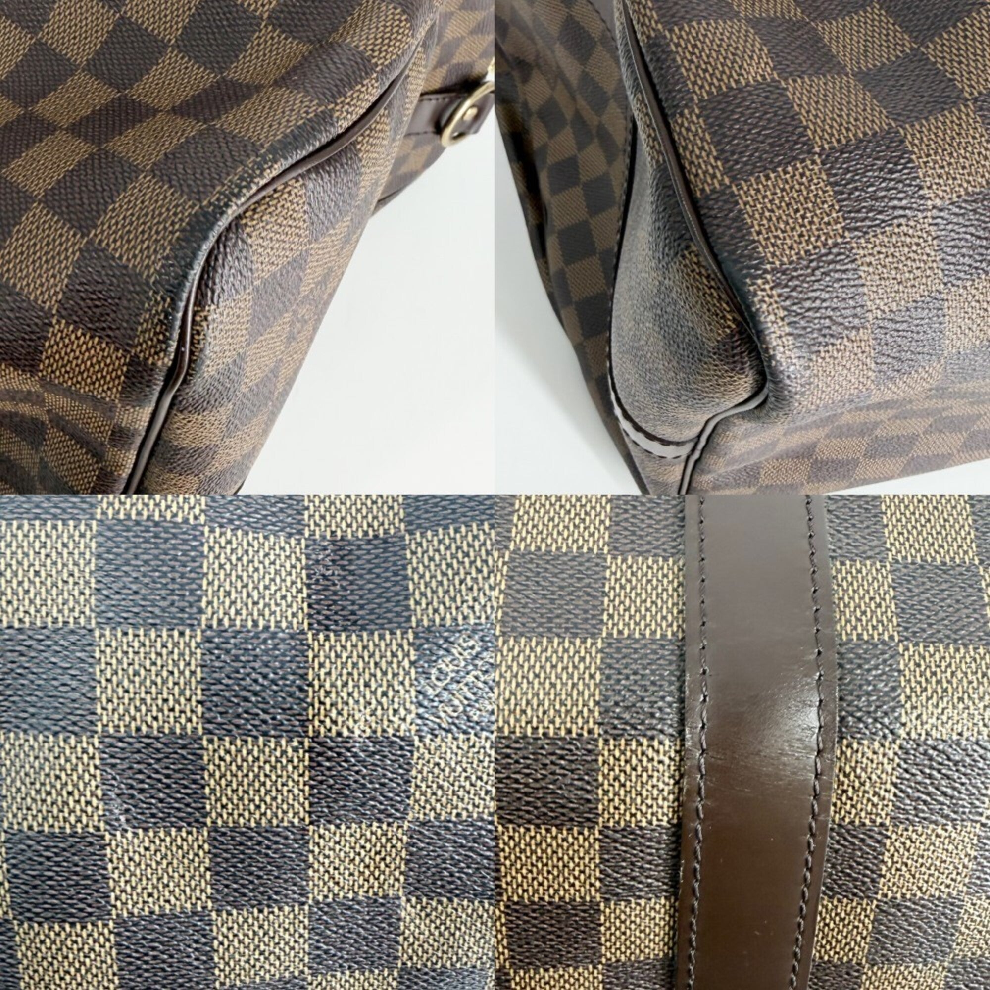Louis Vuitton Brown Damier Canvas Boston Bag Shoulder Bag (Pre-Owned)