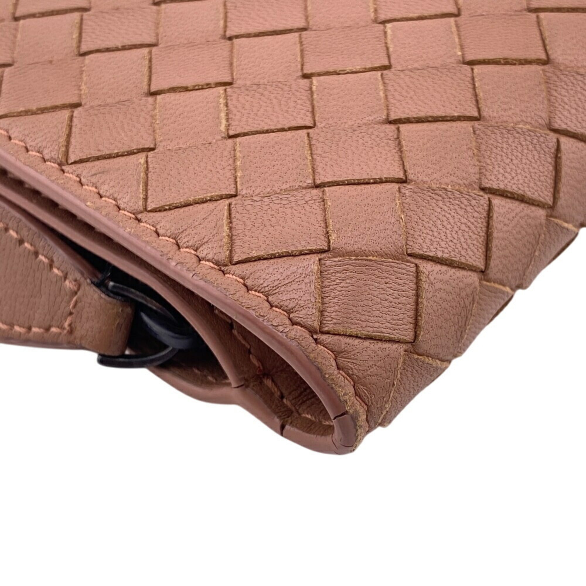 Bottega Veneta Intrecciato Pink Intrecciato Wallet (Bi-Fold) (Pre-Owned)