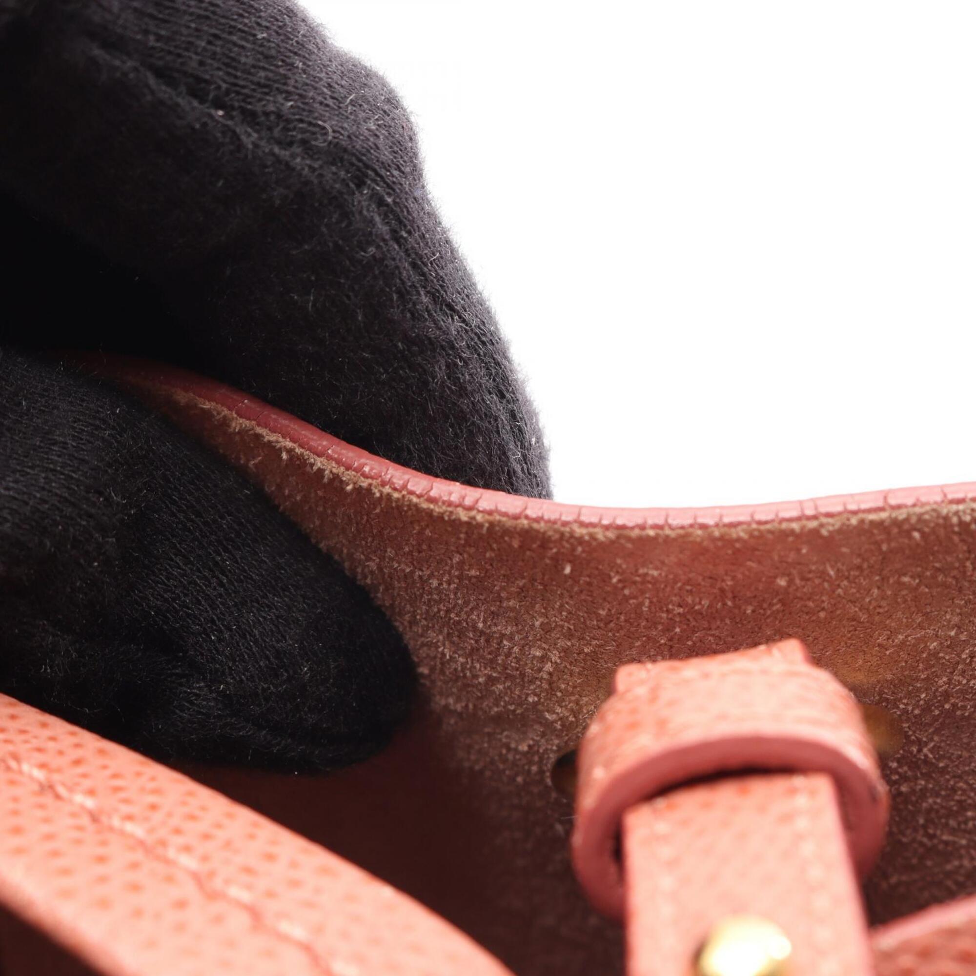 Celine Green Pink Leather Handbag Tote Bag (Pre-Owned)