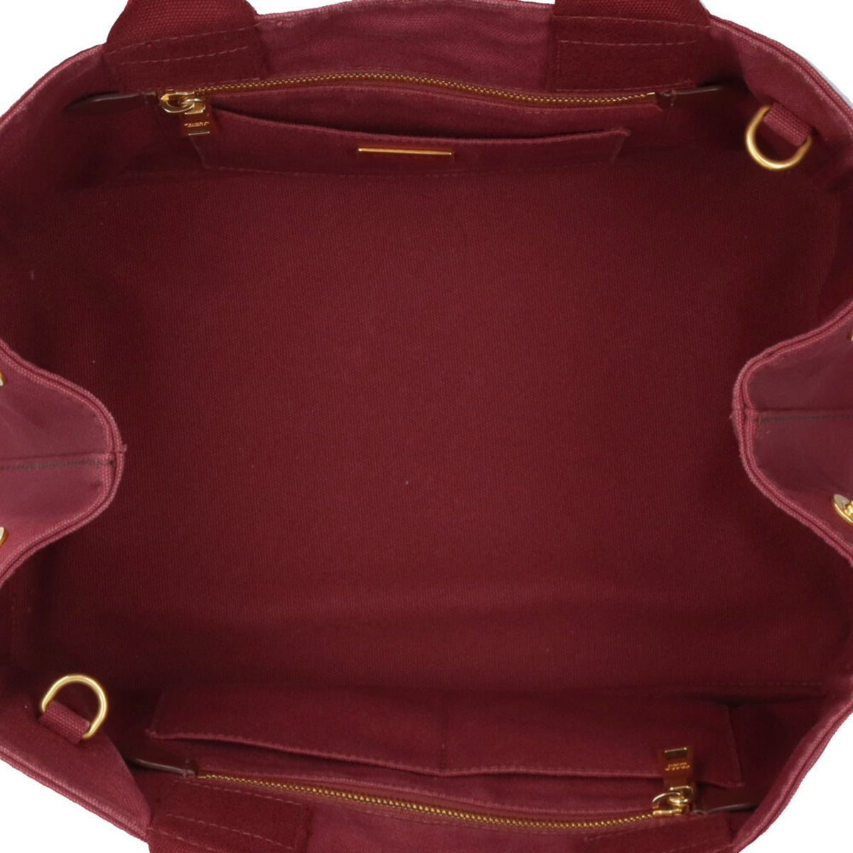 Prada Canapa Red Color Canvas Shoulder Bag (Pre-Owned)