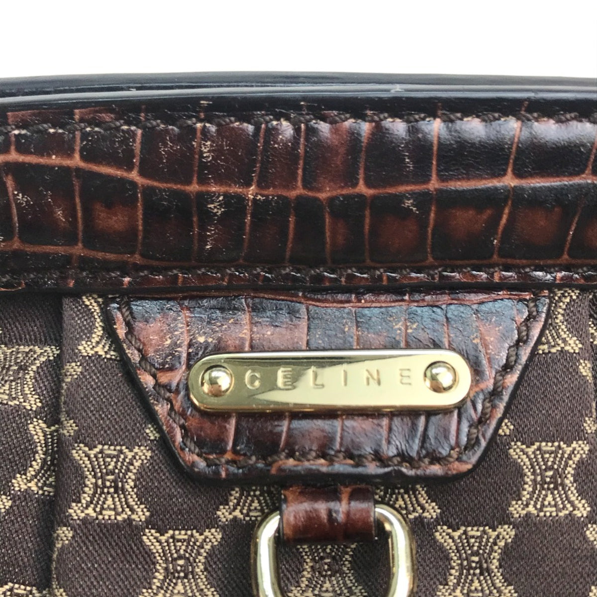 Celine Brown Leather Shoulder Bag (Pre-Owned)