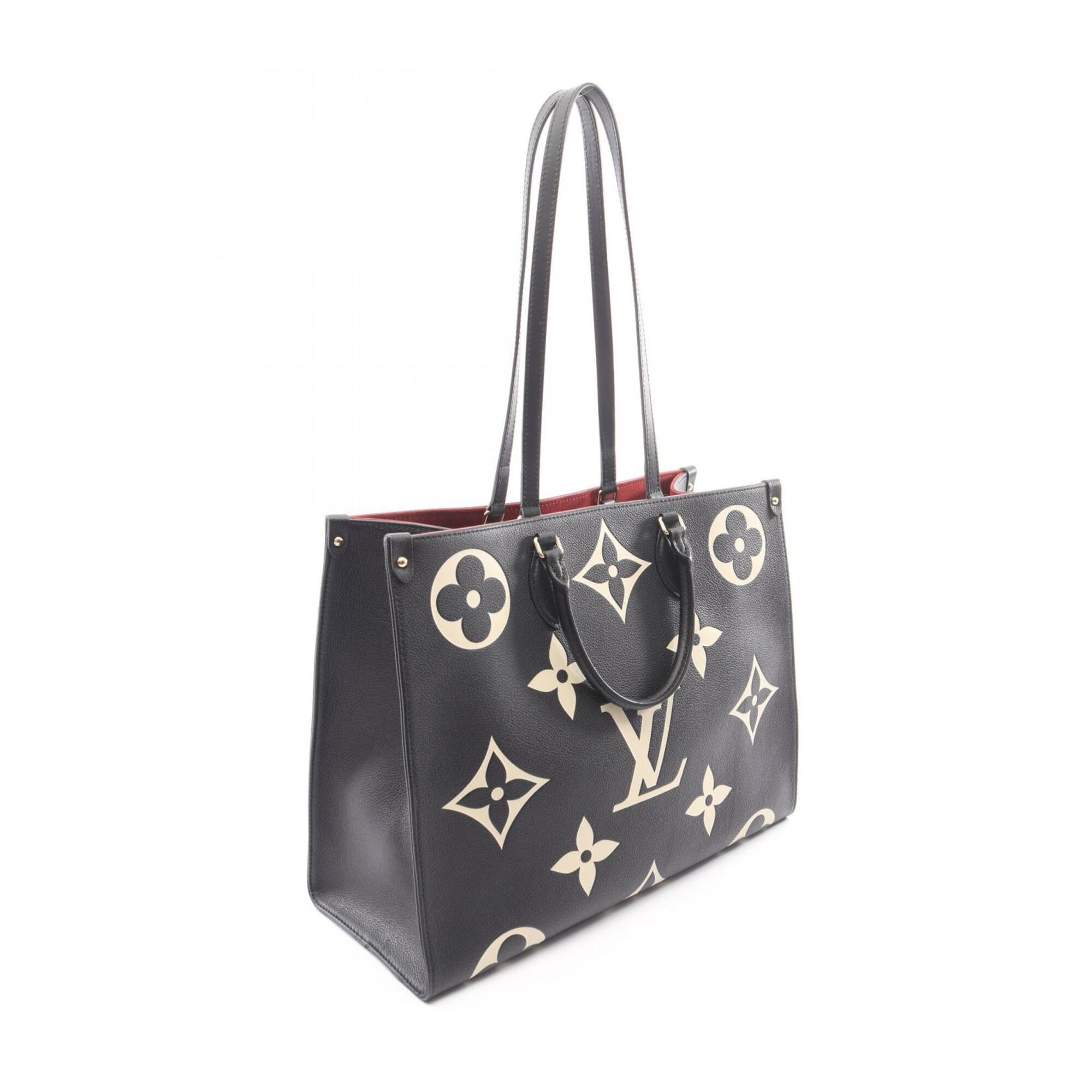 Louis Vuitton Beige Black Monogram Empreinte Handbag Tote Bag (Pre-Owned)