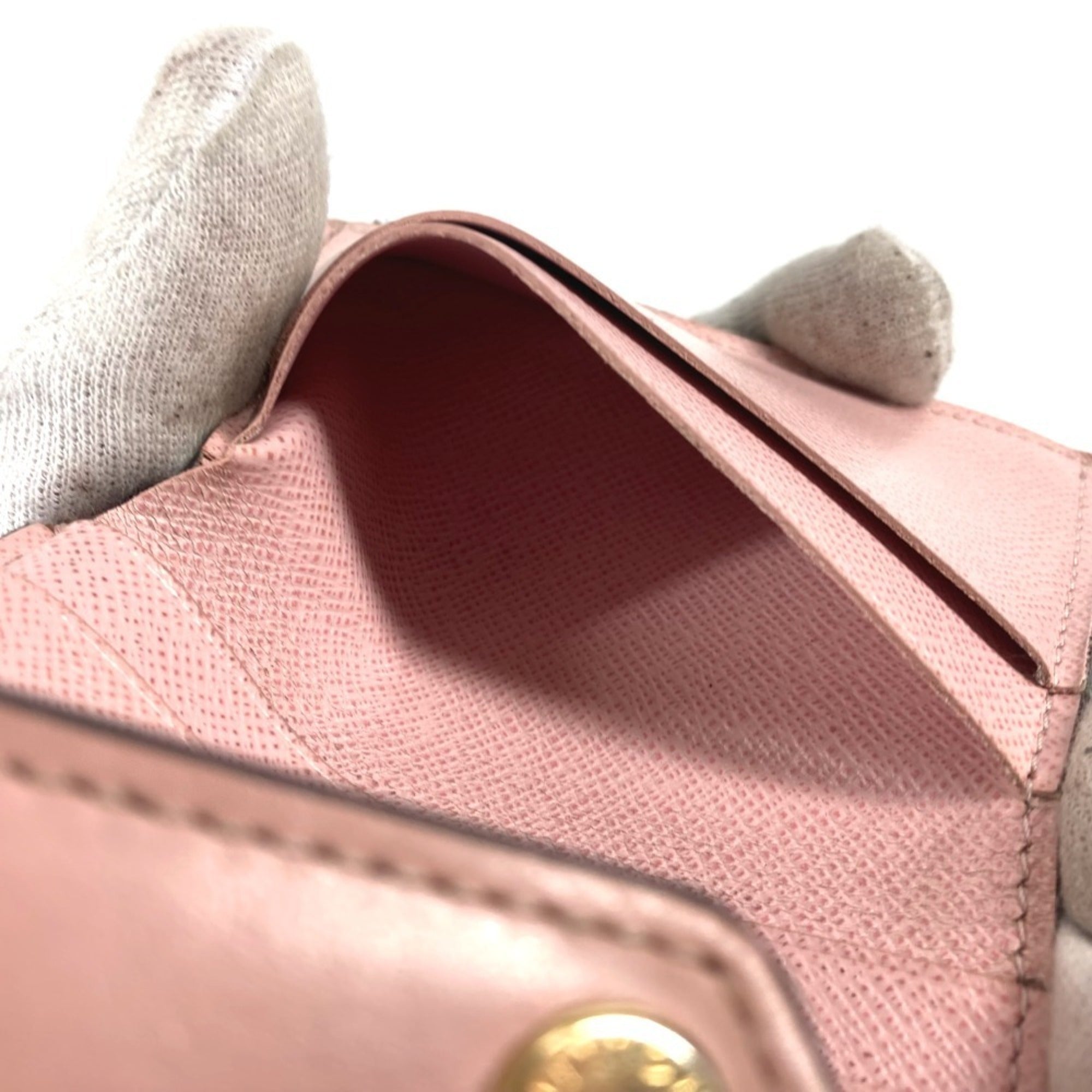 Louis Vuitton Brown Pink Monogram Wallet (Tri-Fold) (Pre-Owned)