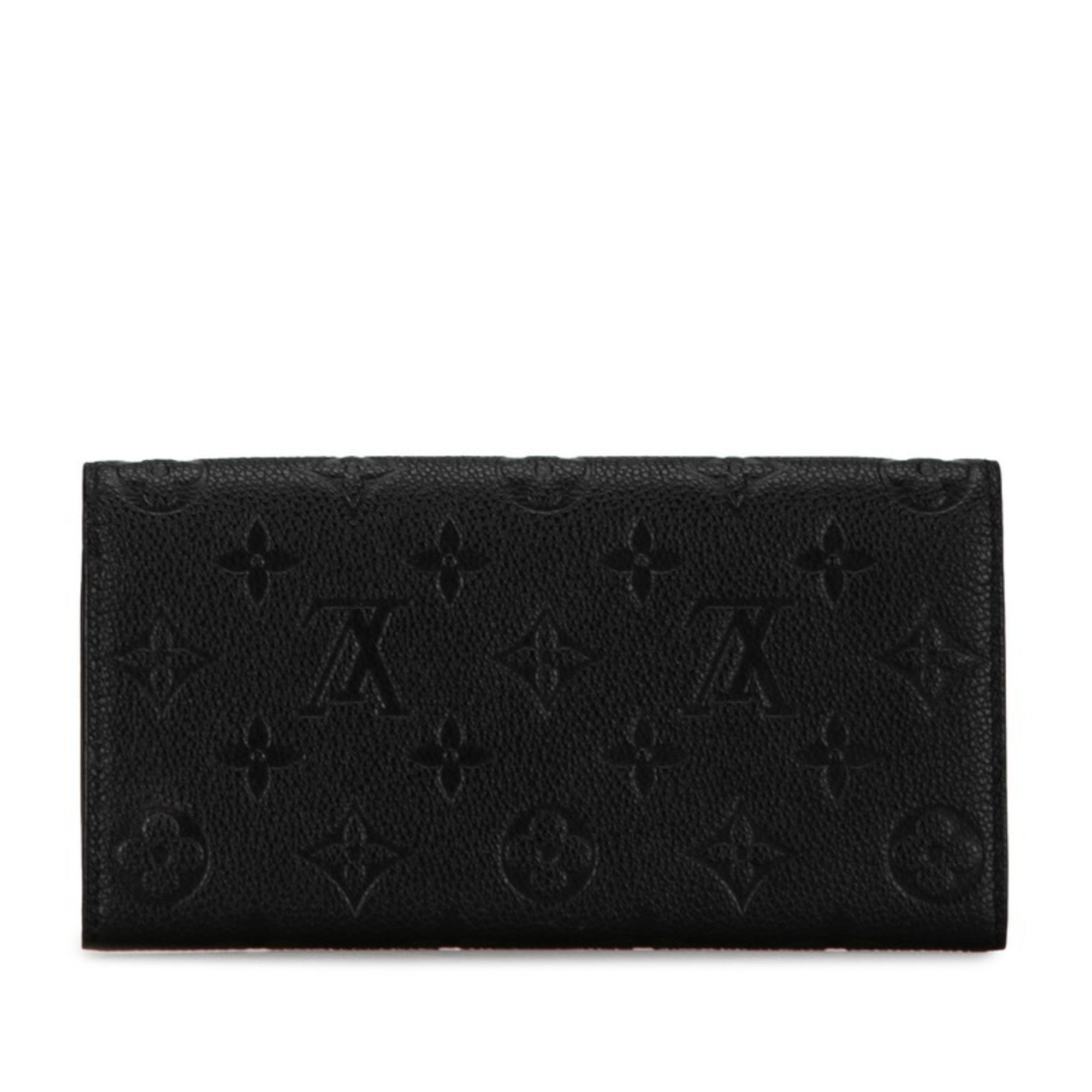 Louis Vuitton Monogram Empreinte Black Noir Leather Long Wallet (Bi-Fold) (Pre-Owned)