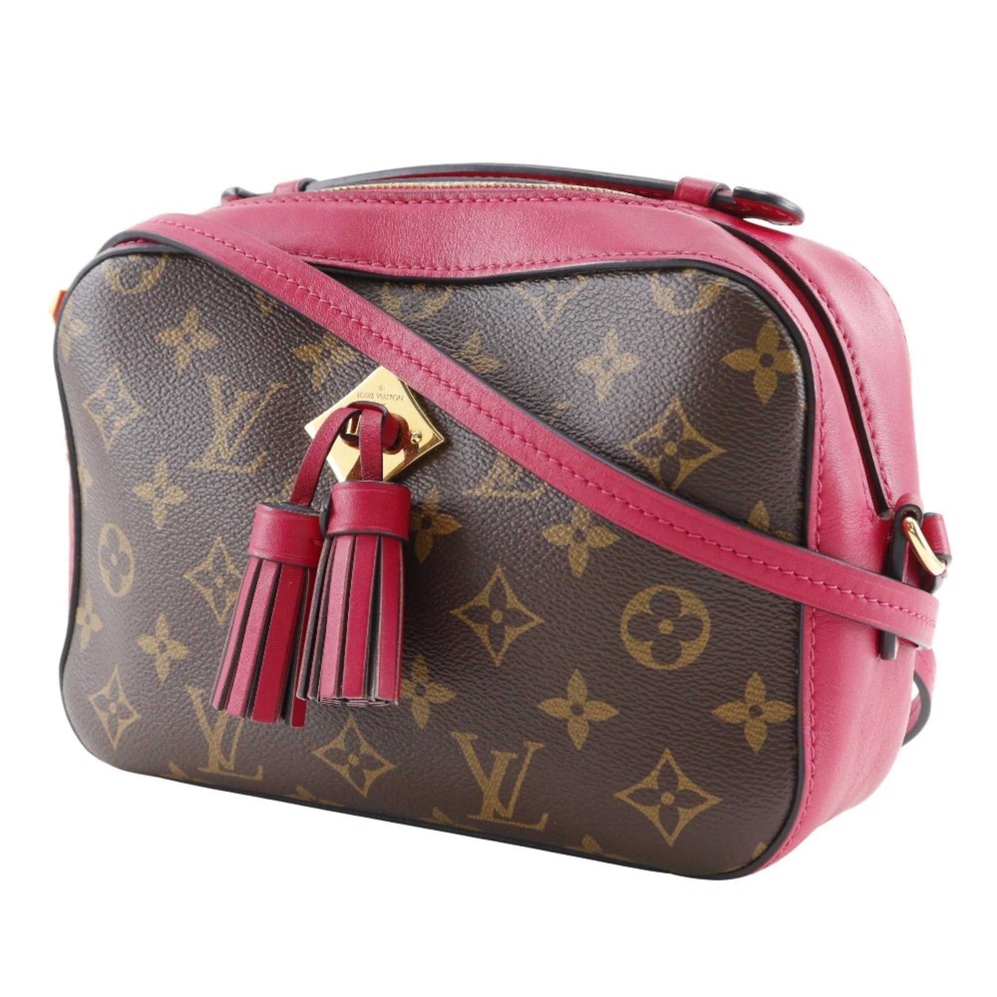 Louis Vuitton Brown Red Color Monogram Shoulder Bag (Pre-Owned)