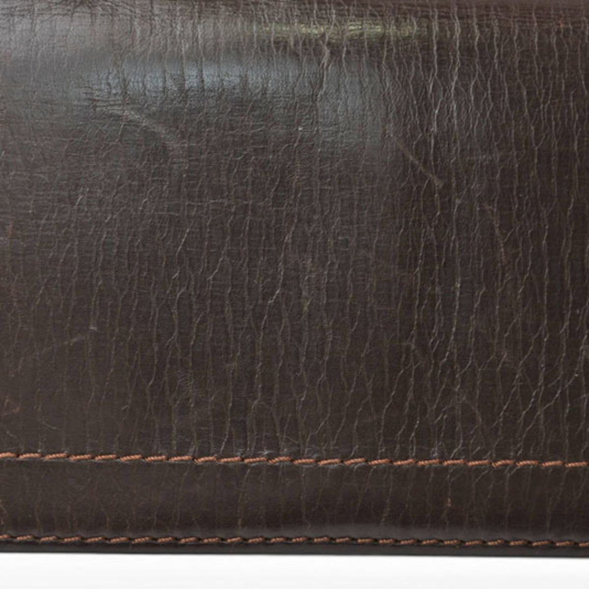 Louis Vuitton Utah Coffee Dark Brown Utah Leather Long Wallet (Bi-Fold) (Pre-Owned)