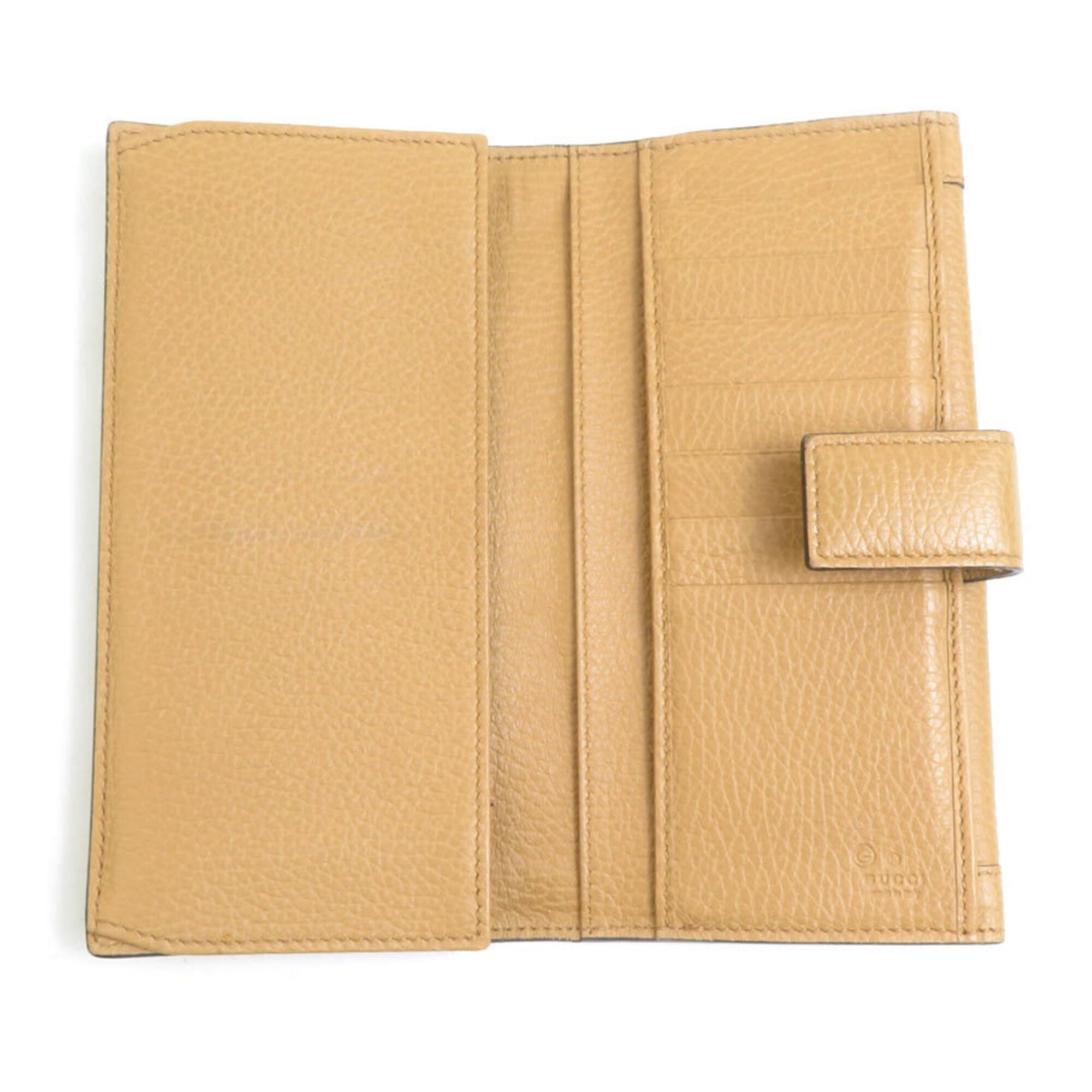 Gucci Brown Leather Long Wallet (Bi-Fold) (Pre-Owned)