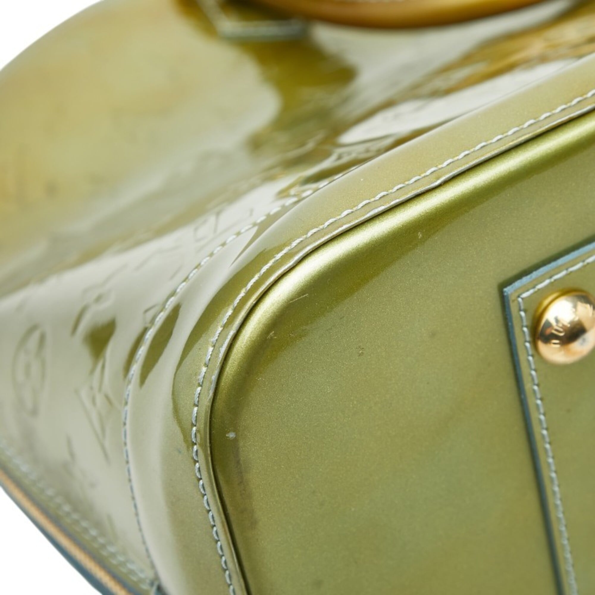 Louis Vuitton Green Patent Leather Handbag (Pre-Owned)