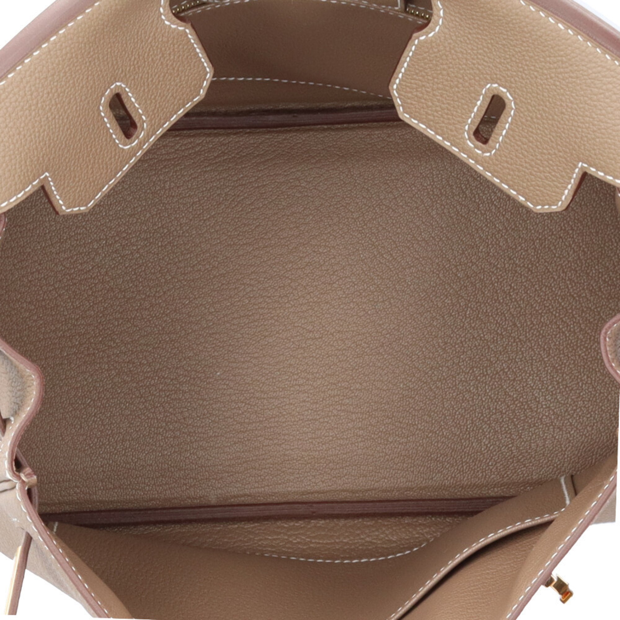 Hermes Beige Etoupe Gray Togo Leather Handbag (Pre-Owned)