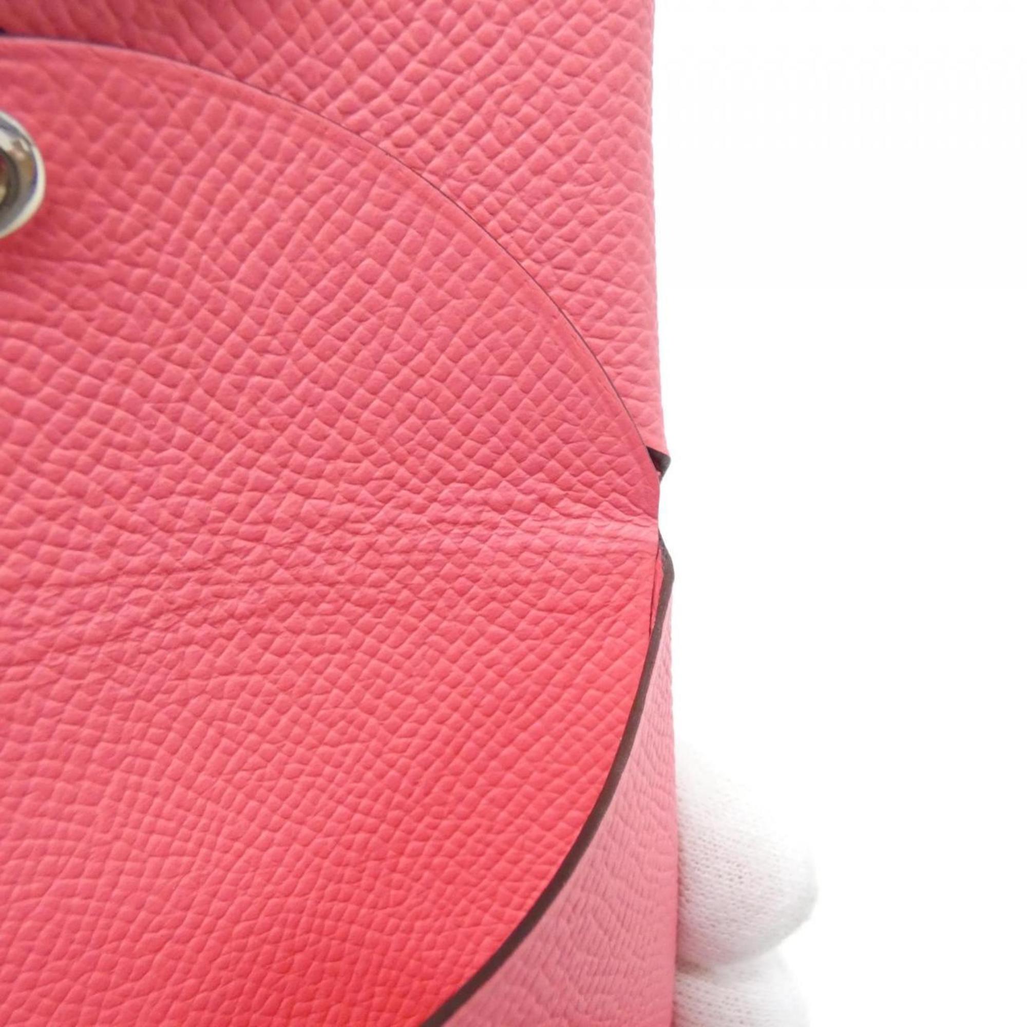 Hermes Rose Azalee Epsom Leather Coin Purse/Coin Case (Pre-Owned)