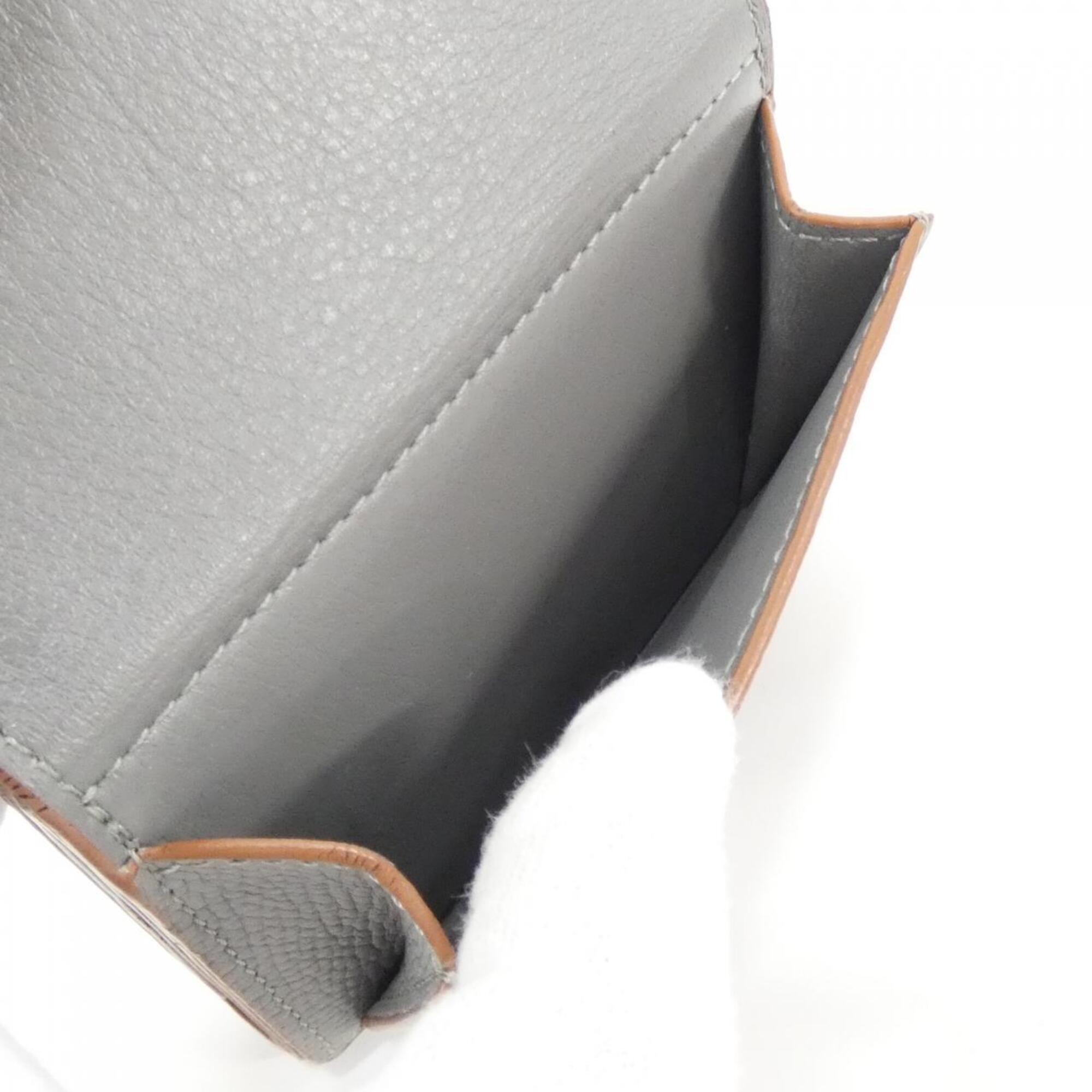 Loewe Gray Leather Wallet (Tri-Fold) (Pre-Owned)