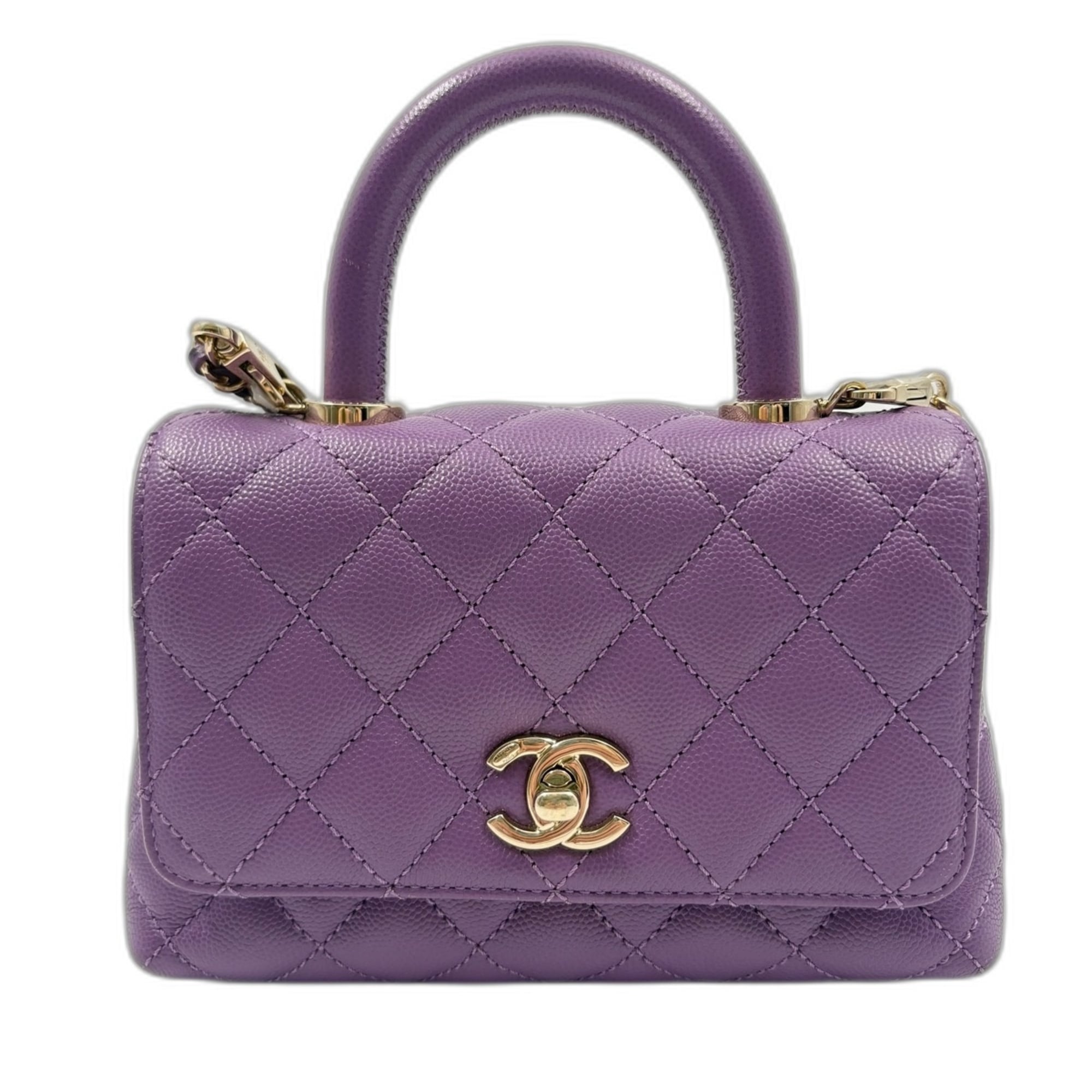 Chanel Matelasse Purple Handbag (Pre-Owned)
