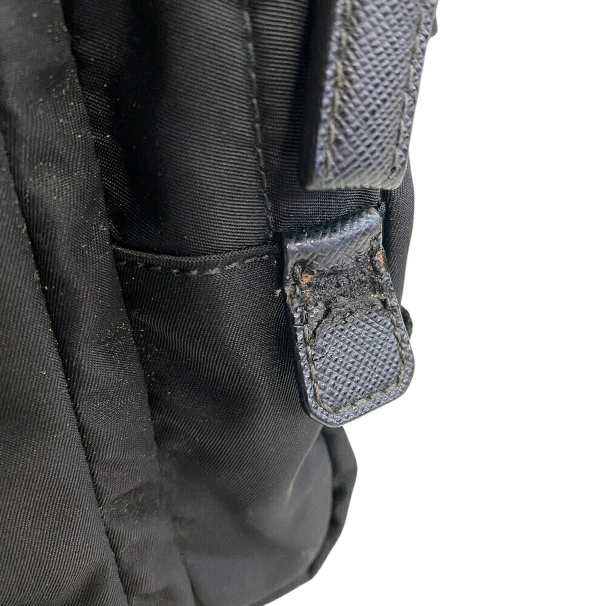 Prada Black Nylon Shoulder Bag Sling Bag (Pre-Owned)