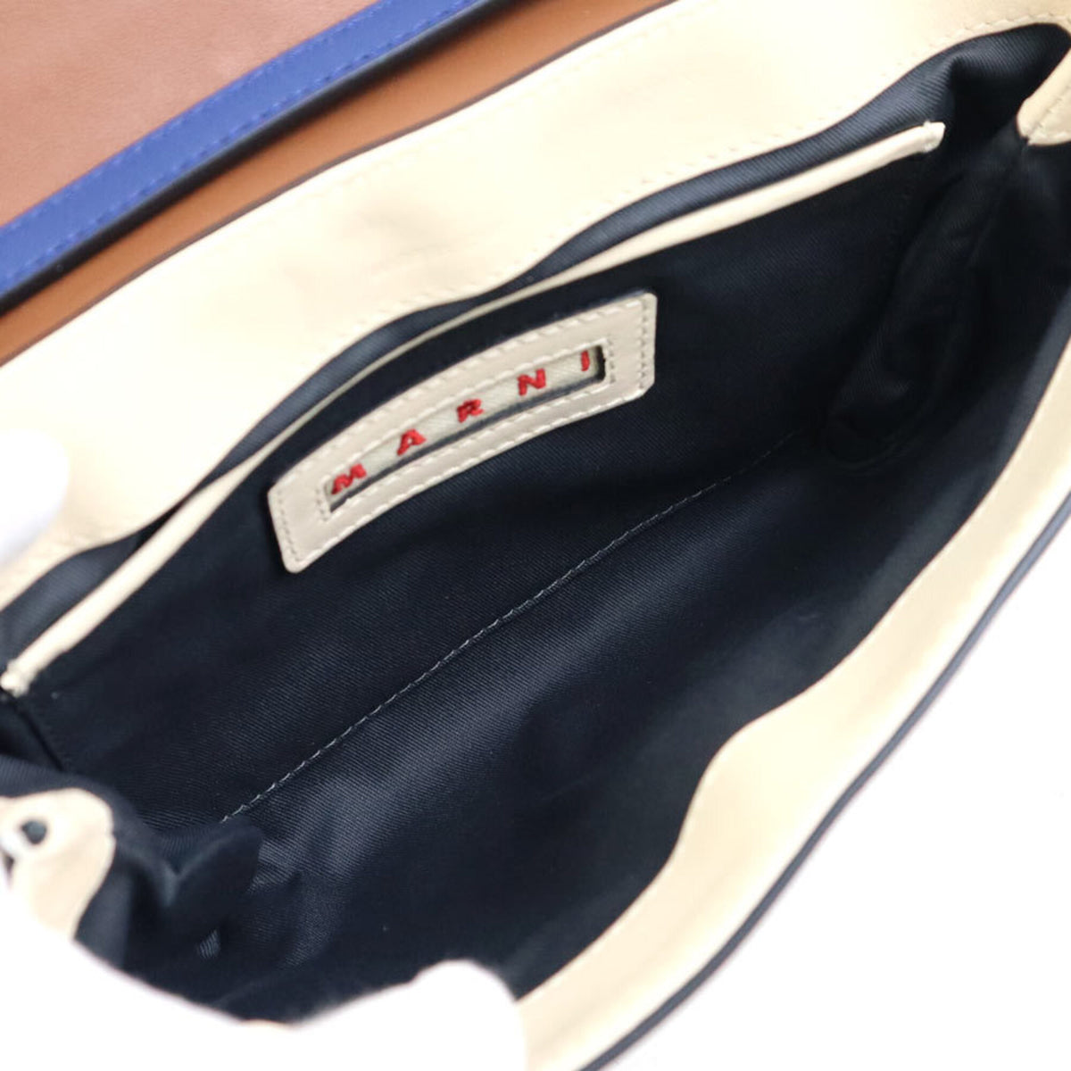 Marni Blue Brown Ivory Shoulder Bag (Pre-Owned)