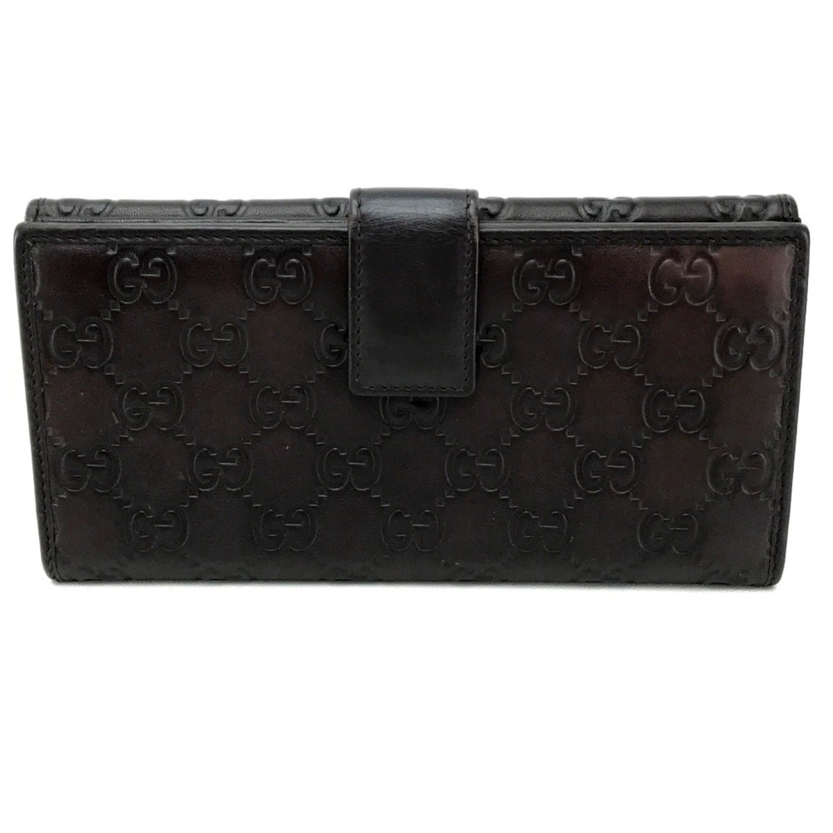 Gucci Dark Brown Leather Wallet (Tri-Fold) (Pre-Owned)