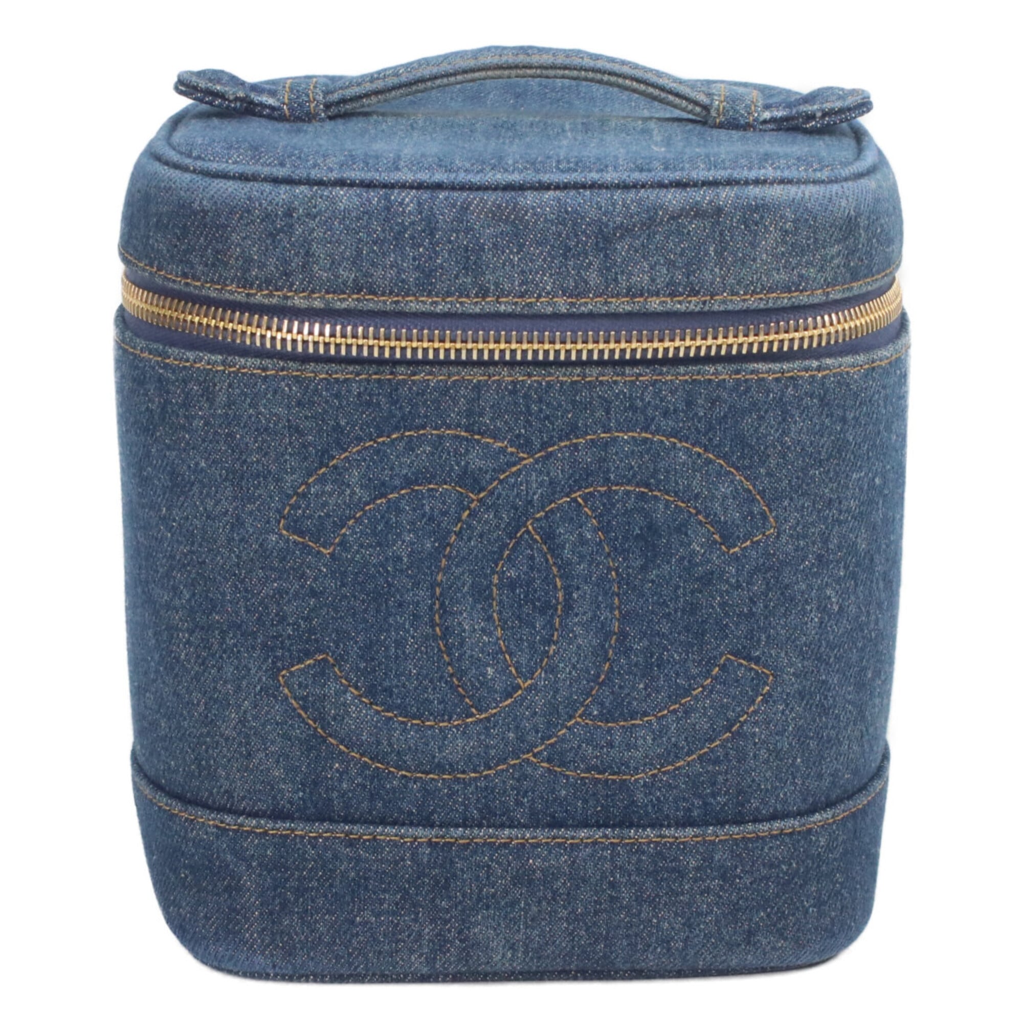 Chanel Gold Denim Handbag (Pre-Owned)