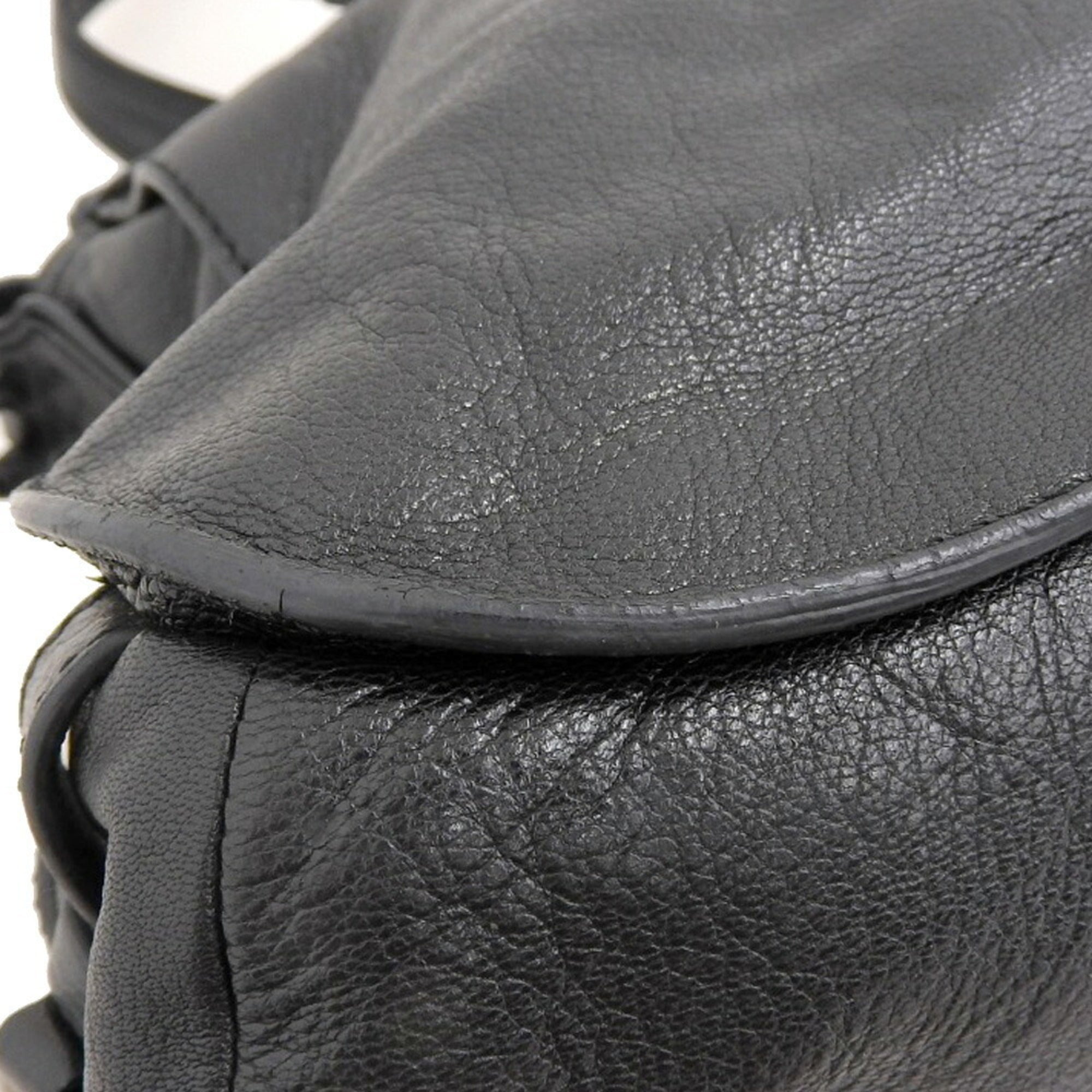 Celine Black Leather Handbag Shoulder Bag (Pre-Owned)