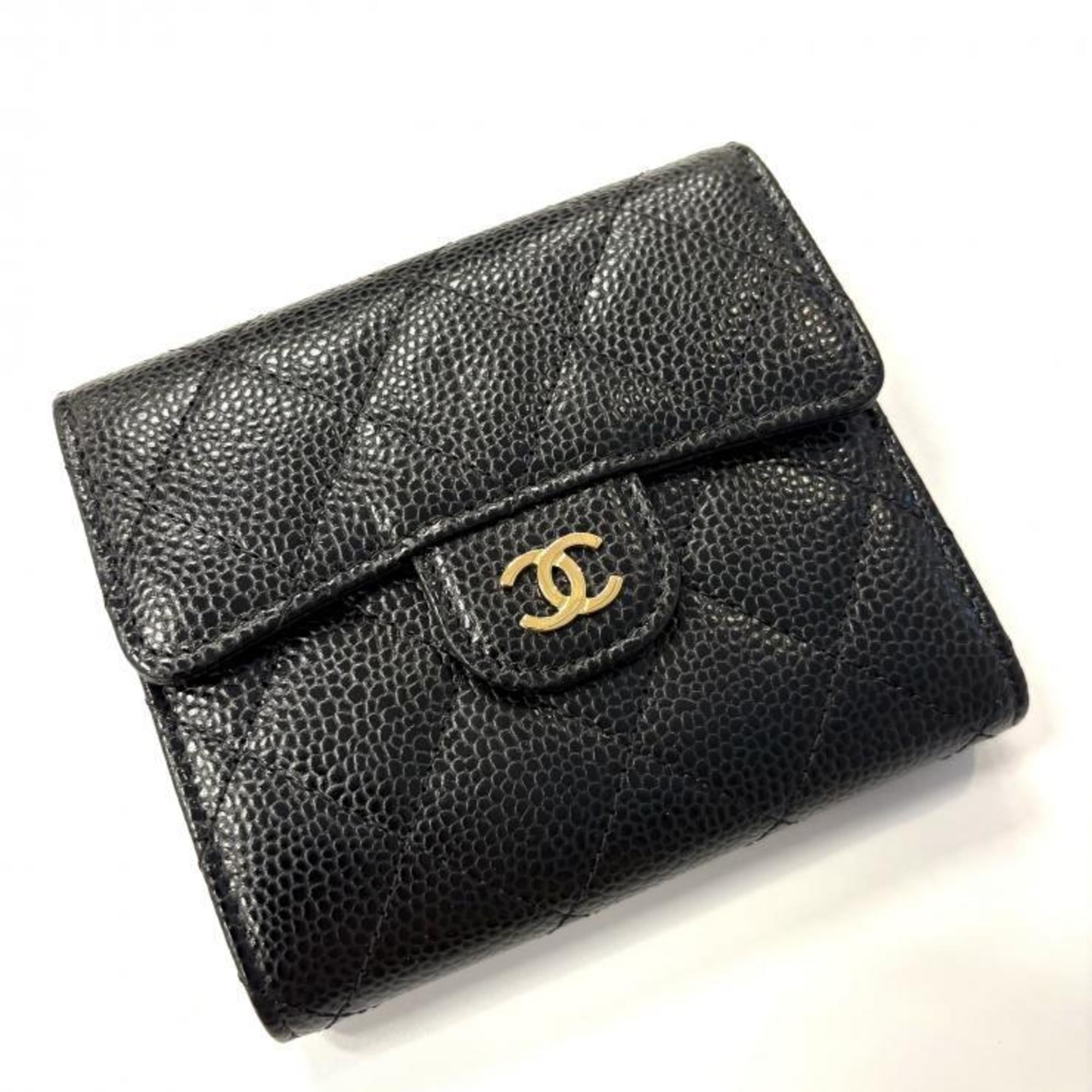 Chanel Black Leather Coin Purse/Coin Case (Pre-Owned)