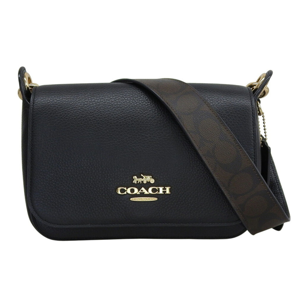 Coach Black Leather Shoulder Bag (Pre-Owned)