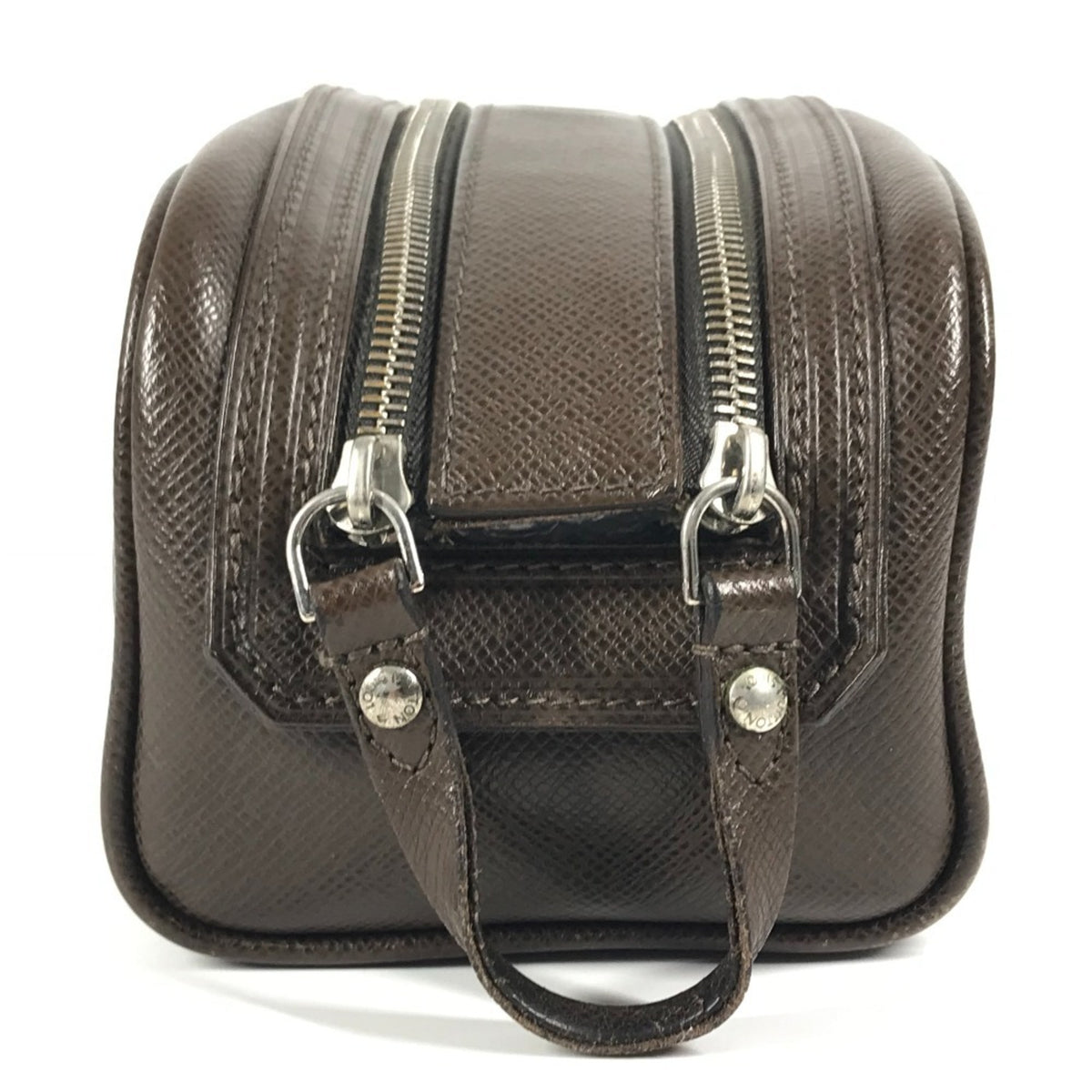 Louis Vuitton Brown Grizzly Taiga Leather Pouch (Pre-Owned)