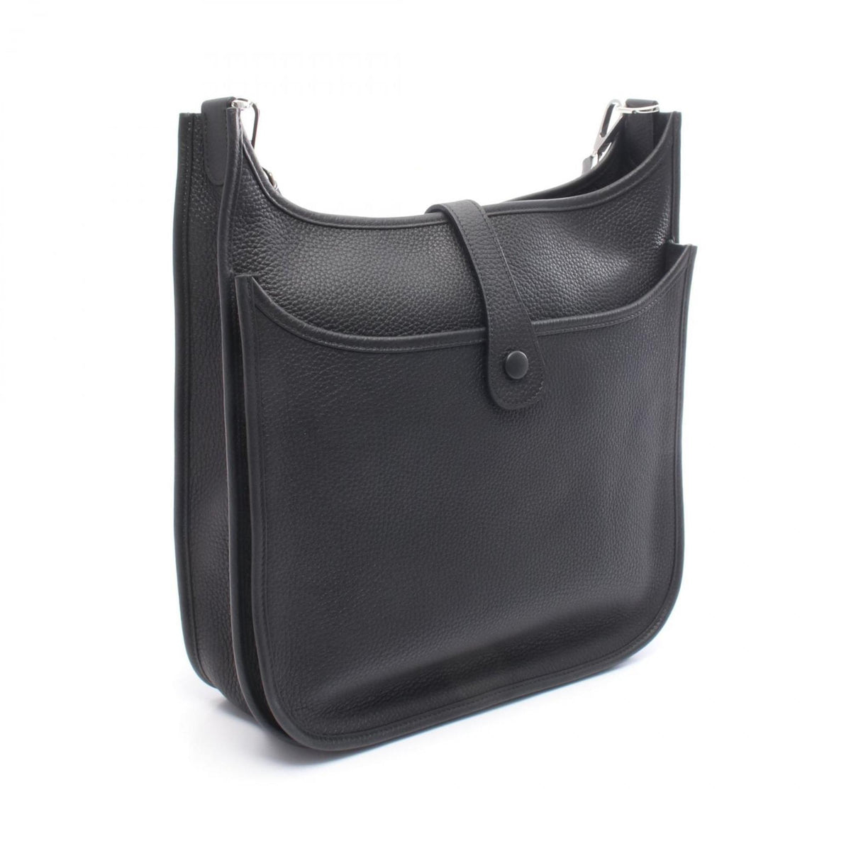Hermes Black Taurillon Clemence Leather Handbag Shoulder Bag (Pre-Owned)