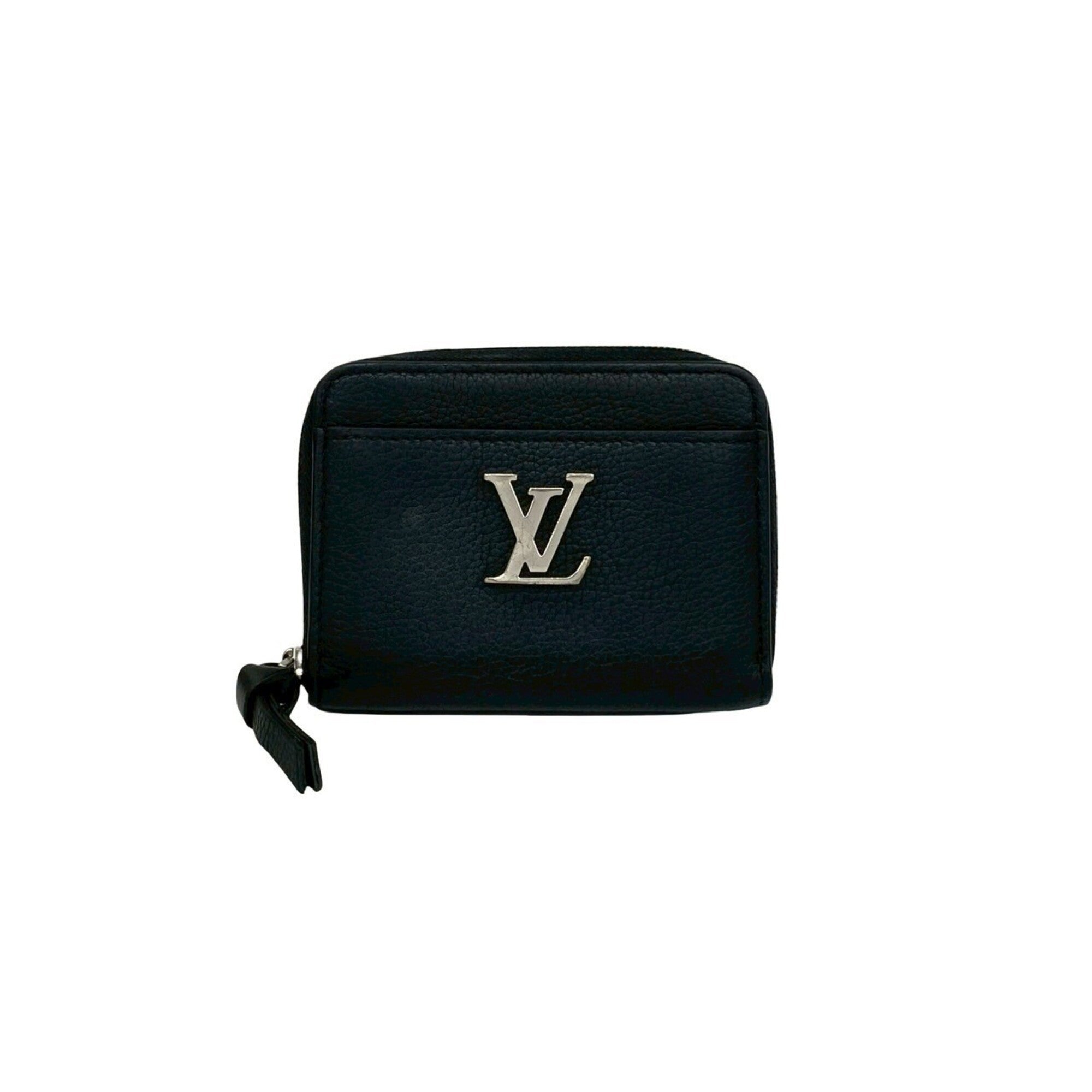 Louis Vuitton Black Leather Coin Purse/Coin Case (Pre-Owned)