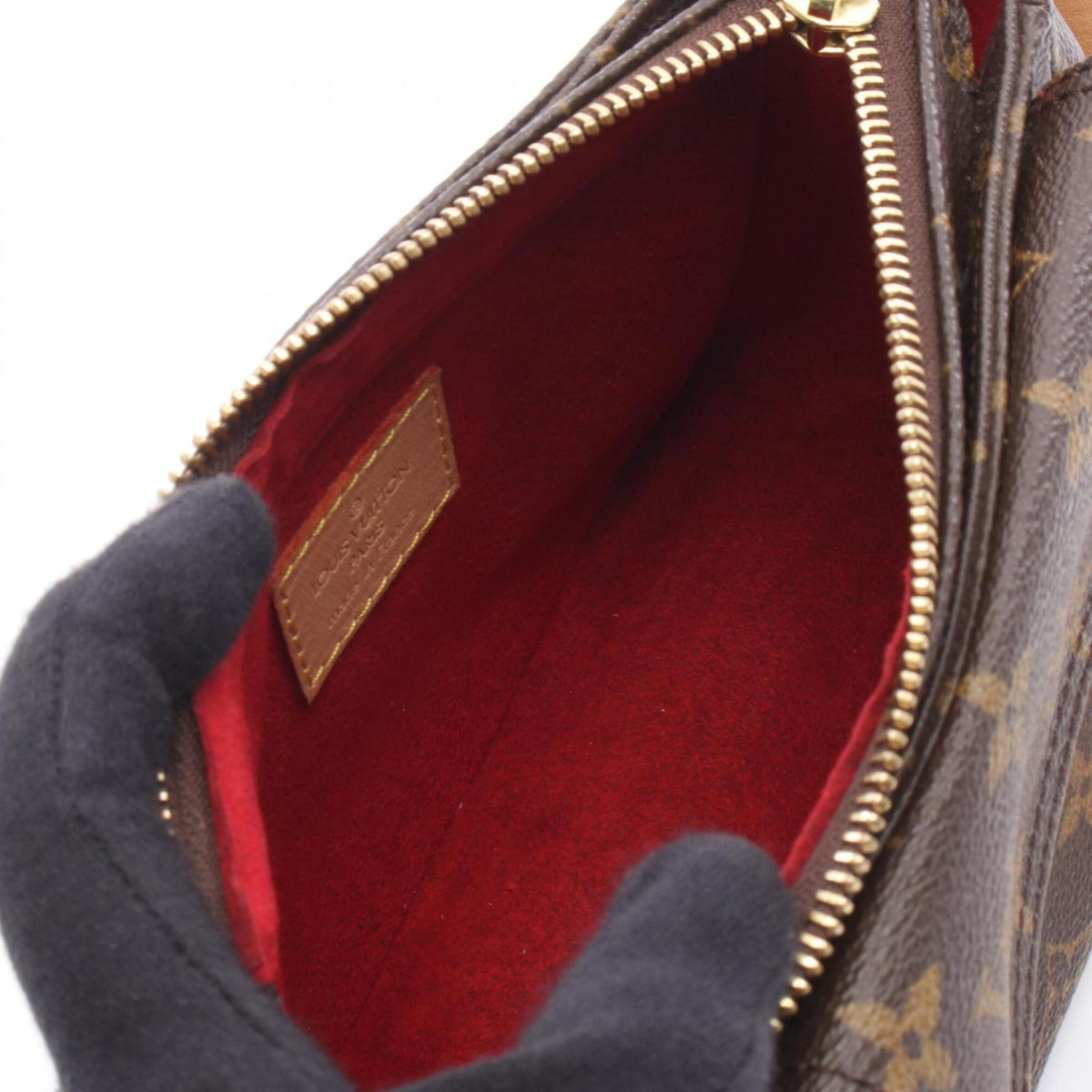 Louis Vuitton Brown Monogram Coated Canvas Leather Handbag Shoulder Bag (Pre-Owned)