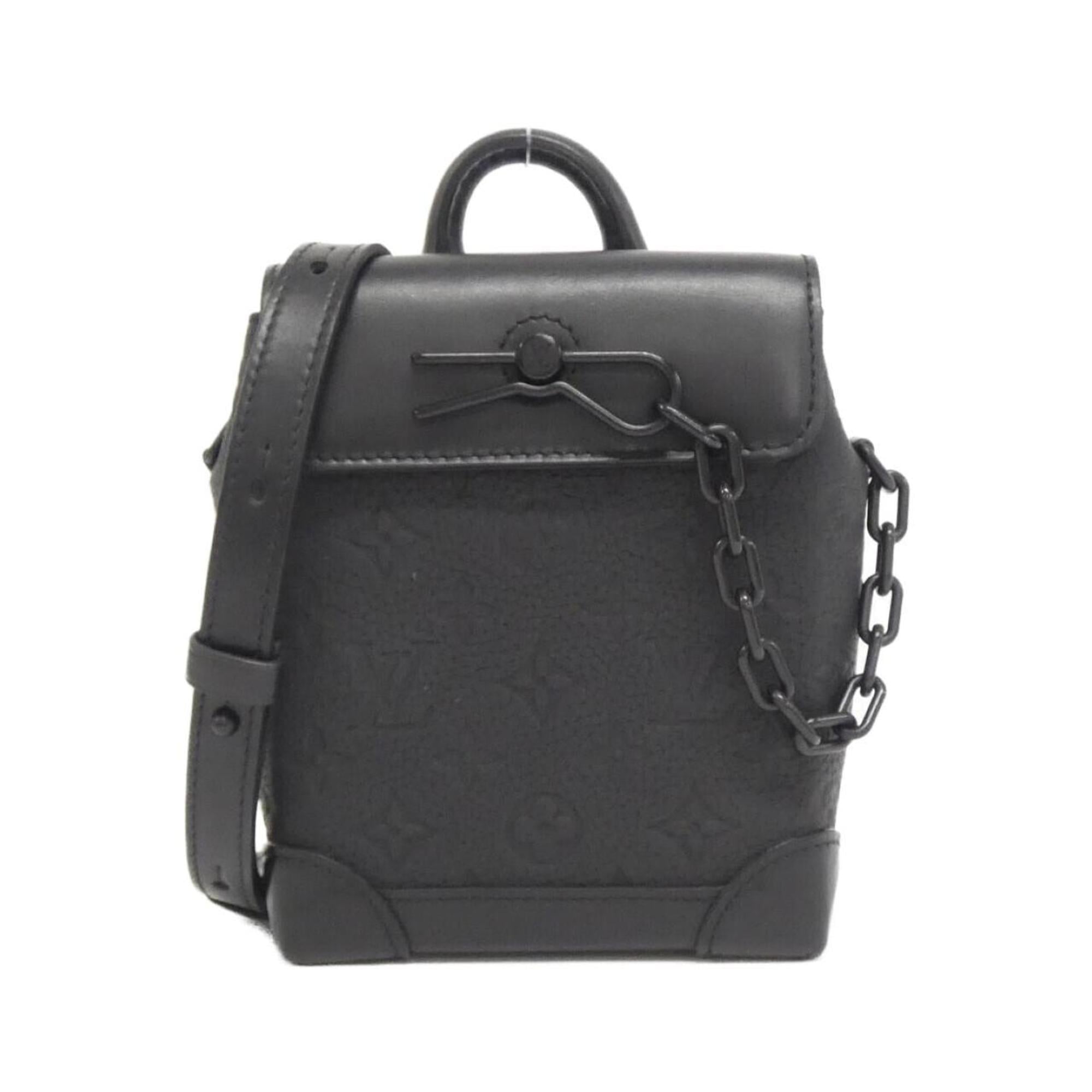 Louis Vuitton Black Leather Shoulder Bag (Pre-Owned)