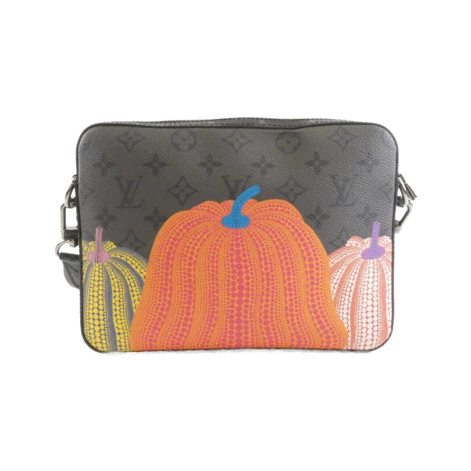 Louis Vuitton Black Gris Coated Canvas Pouch Shoulder Bag (Pre-Owned)