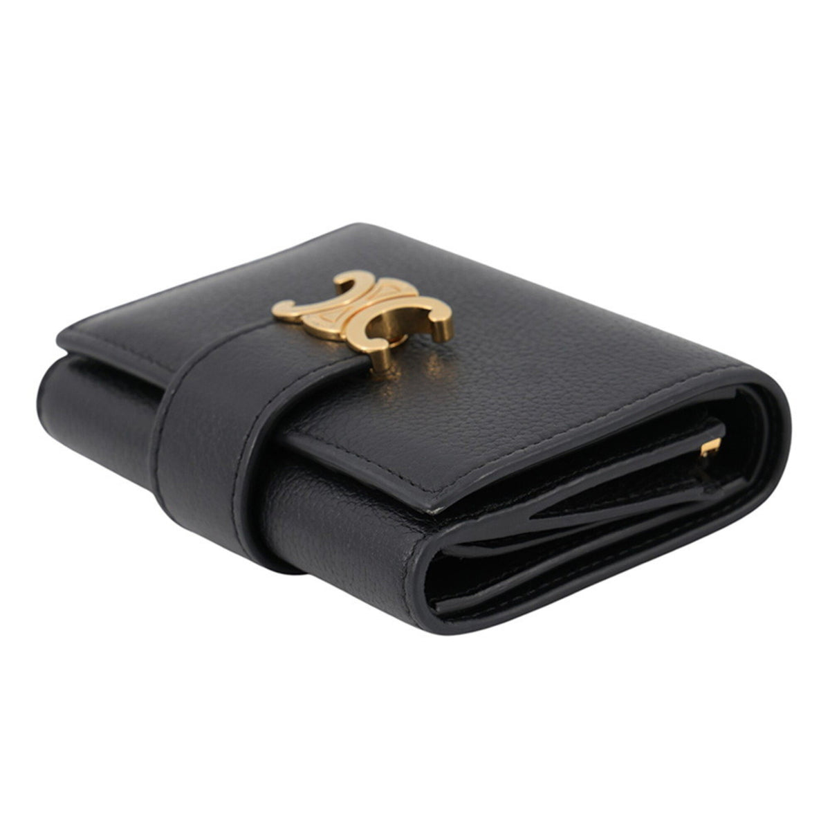 Celine Black Leather Wallet (Tri-Fold) (Pre-Owned)
