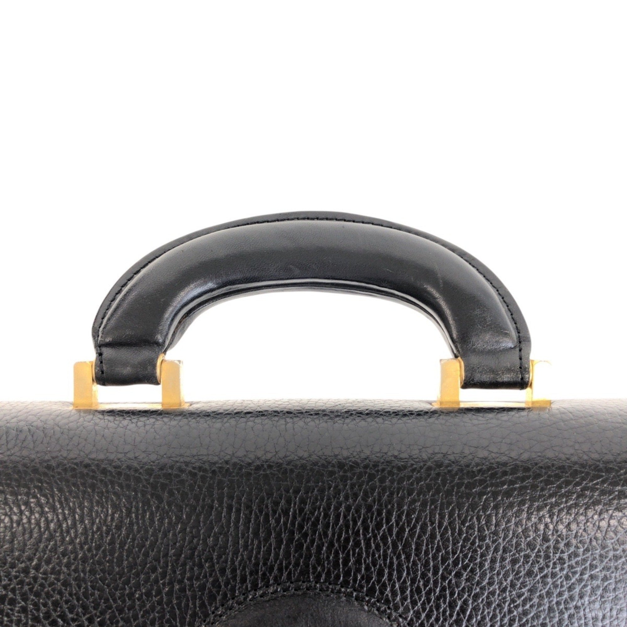 Versace Black Leather Briefcase (Pre-Owned)