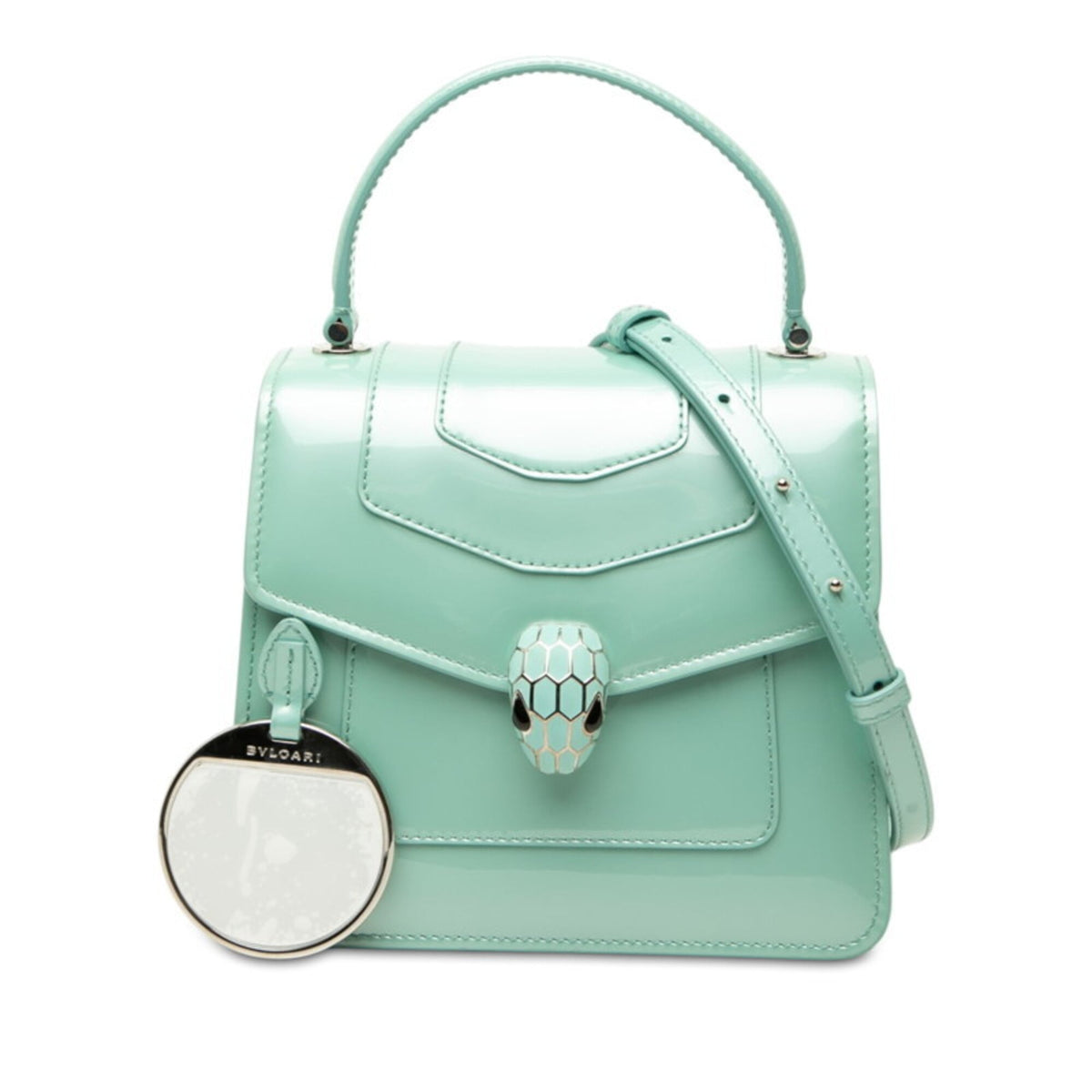 Bvlgari Leather Handbag Shoulder Bag (Pre-Owned)