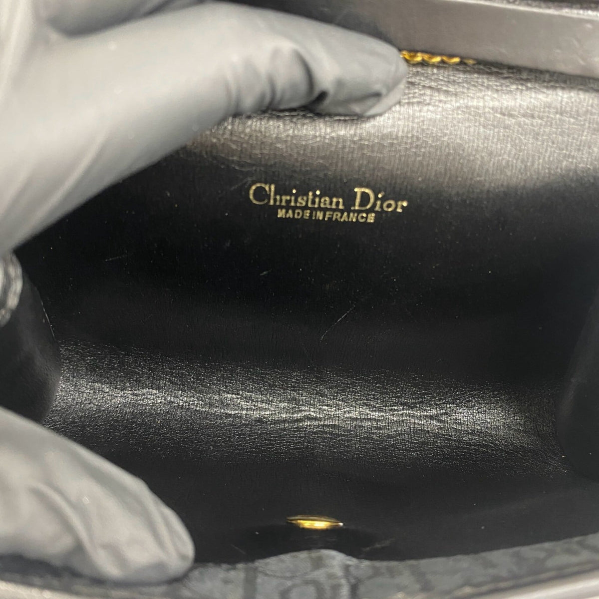 Christian Dior Black Canvas Leather Shoulder Bag (Pre-Owned)