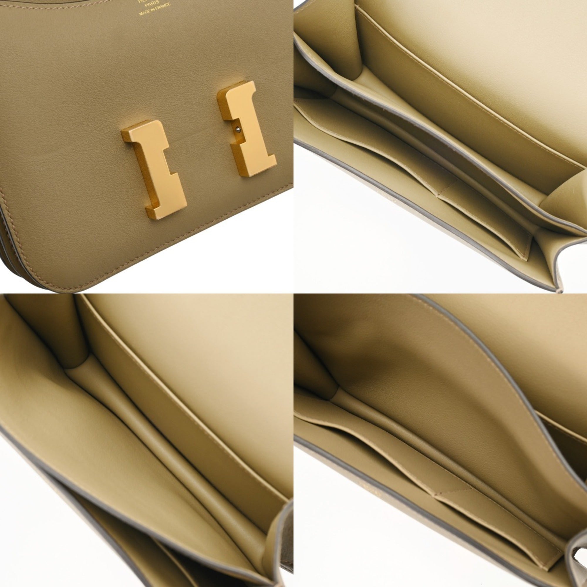 Hermes Beige Swift Leather Shoulder Bag (Pre-Owned)