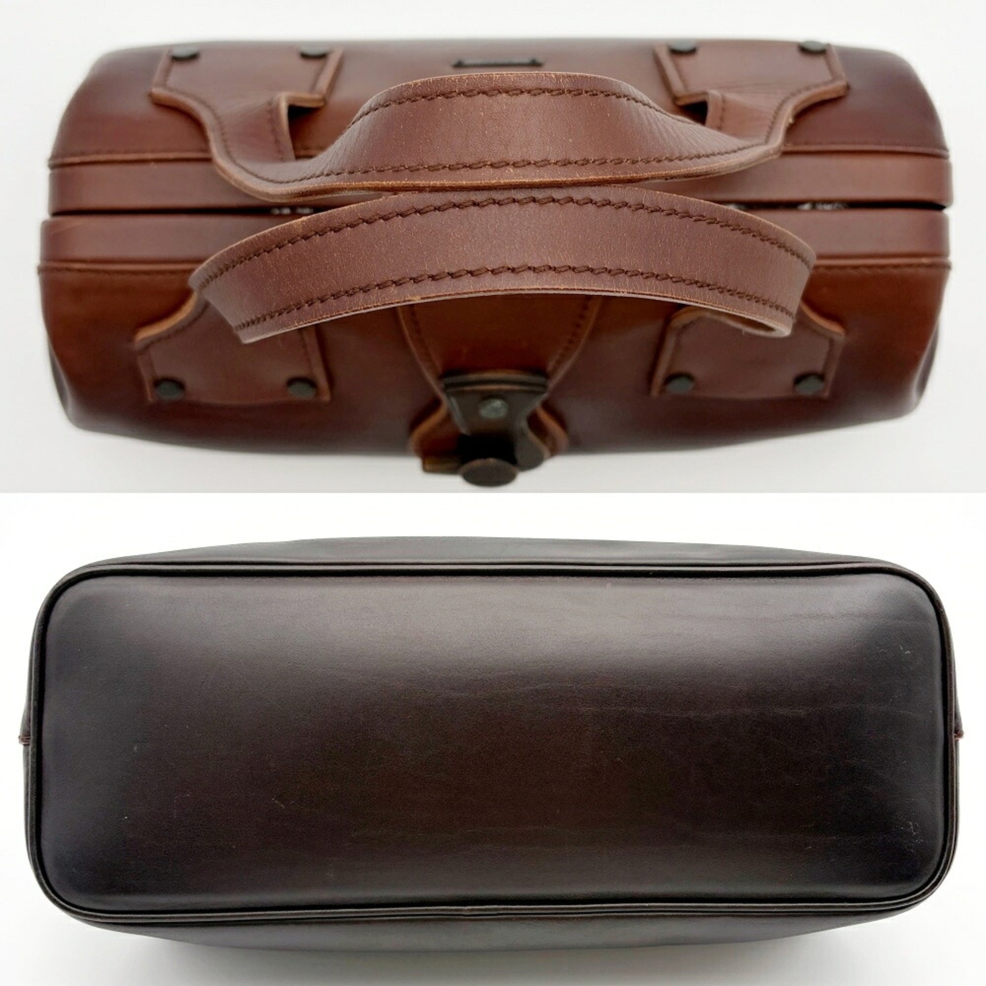 Gucci Brown Leather Handbag (Pre-Owned)