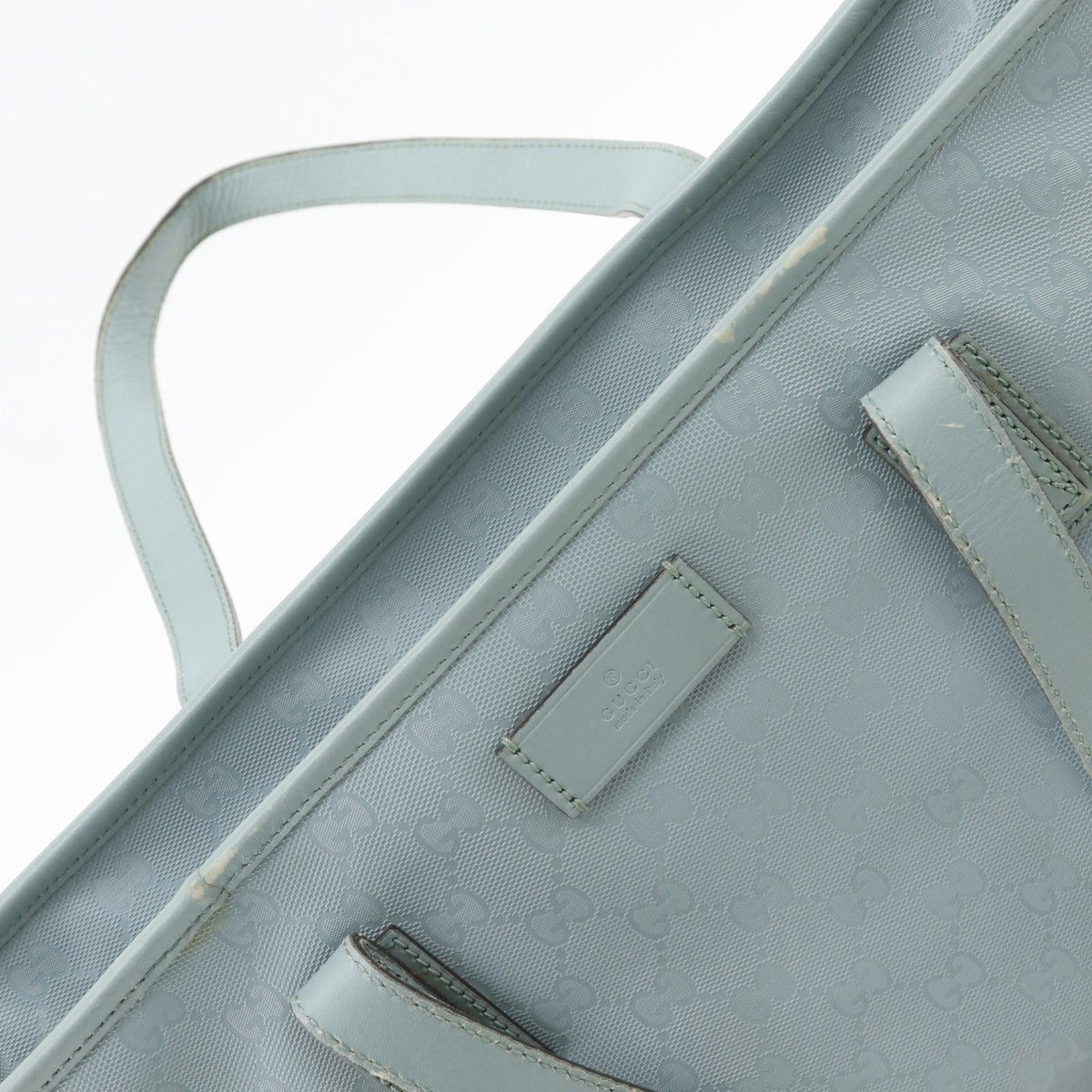 Gucci Light Blue Gg Imprimé Tote Bag (Pre-Owned)