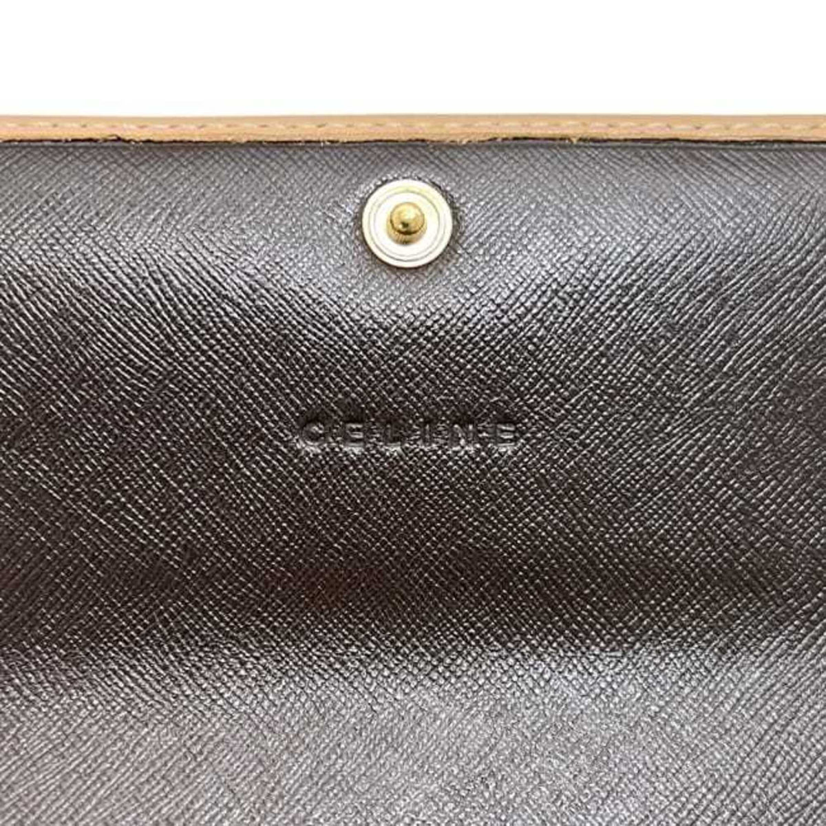 Celine Brown Pvc Leather Wallet (Tri-Fold) (Pre-Owned)