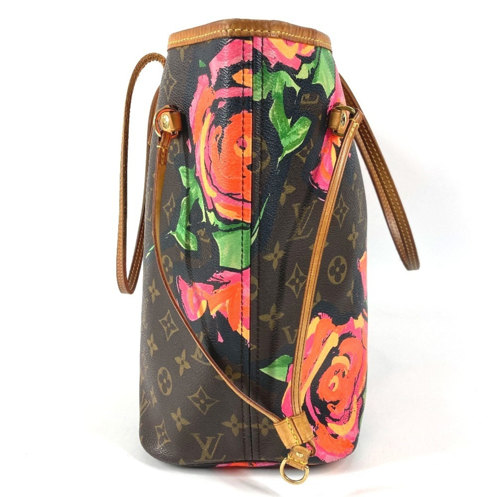 Louis Vuitton Brown Pink Canvas Shoulder Bag Tote Bag (Pre-Owned)