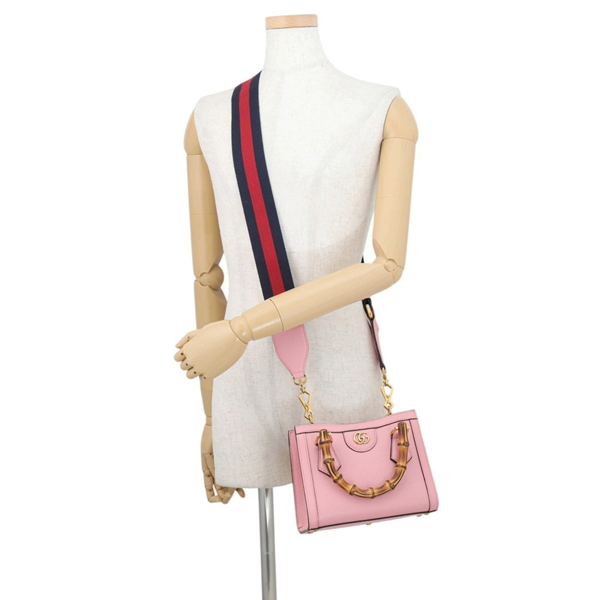 Gucci Pink Leather Handbag Tote Bag (Pre-Owned)