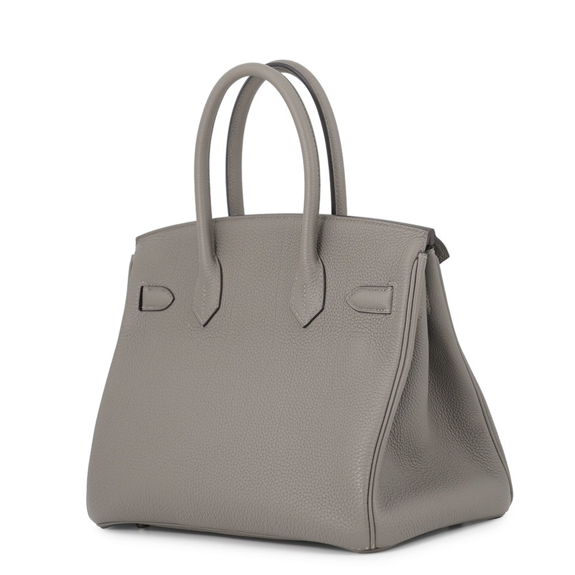 Hermes Birkin Silver Togo Leather Handbag (Pre-Owned)