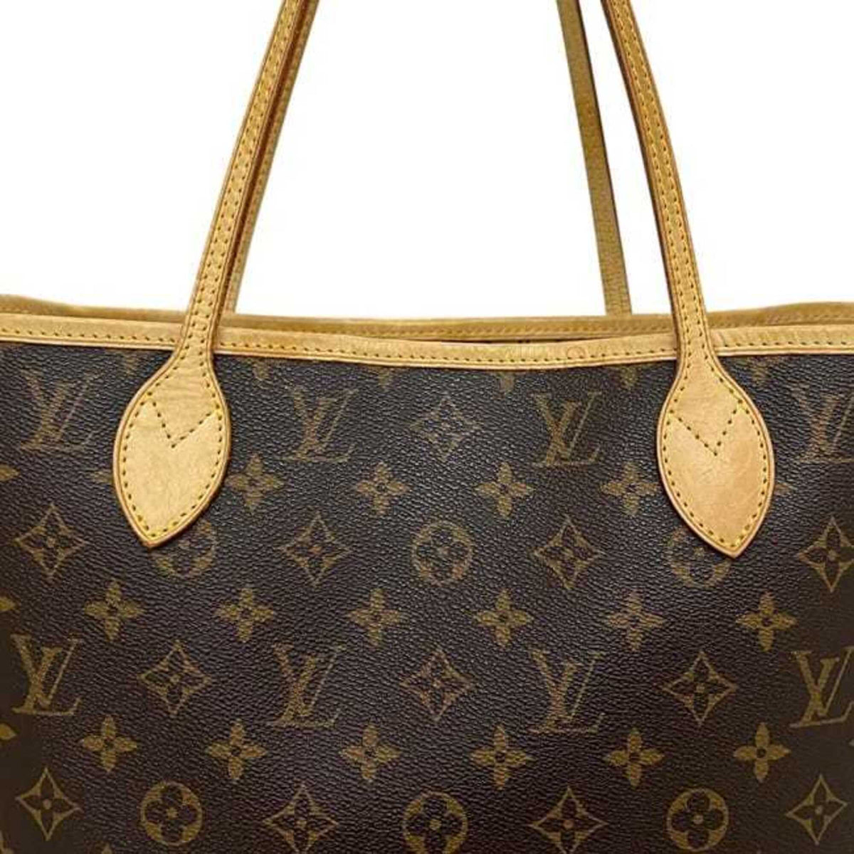 Louis Vuitton Brown Monogram Canvas Leather Tote Bag (Pre-Owned)