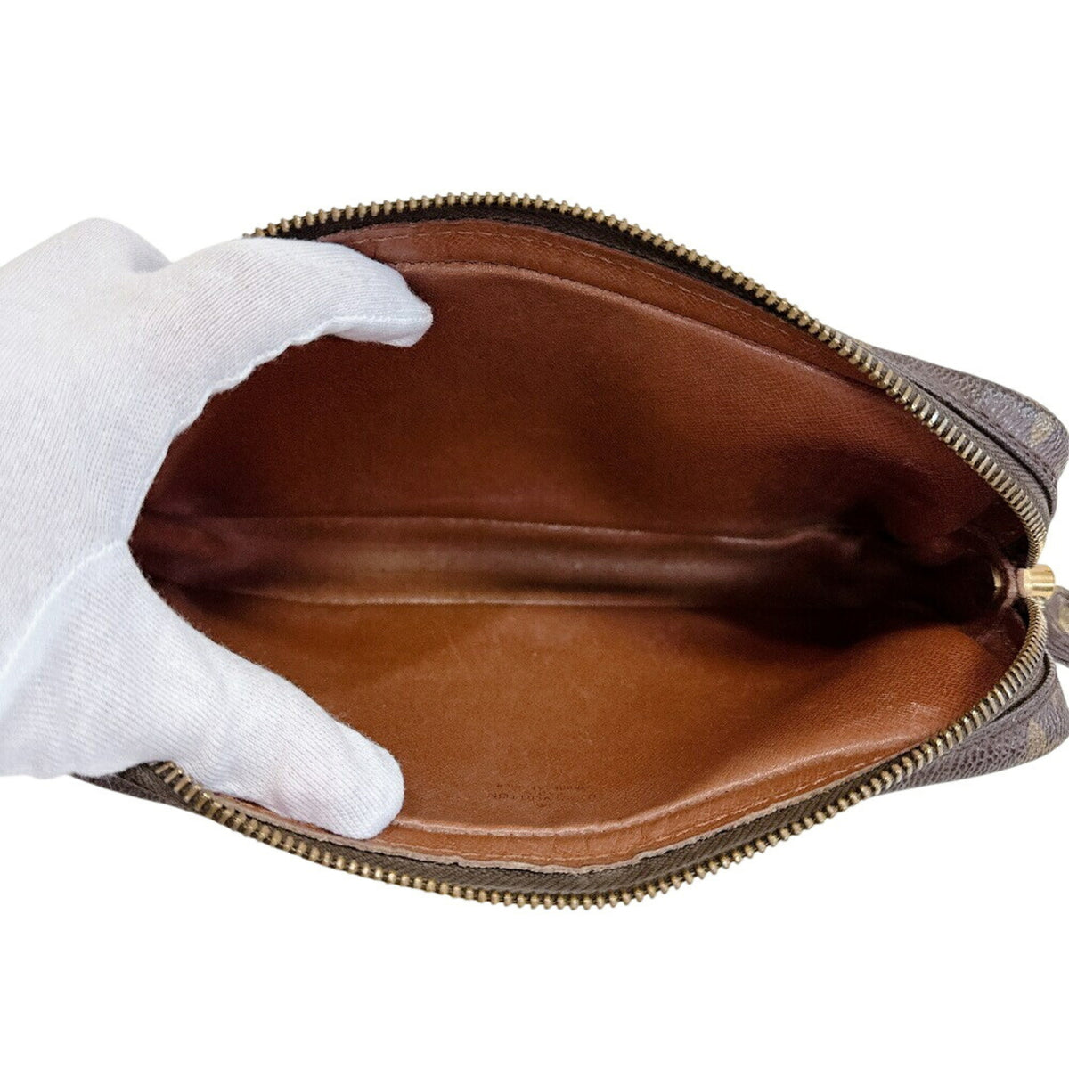 Louis Vuitton Brown Leather Clutch Bag Pouch (Pre-Owned)