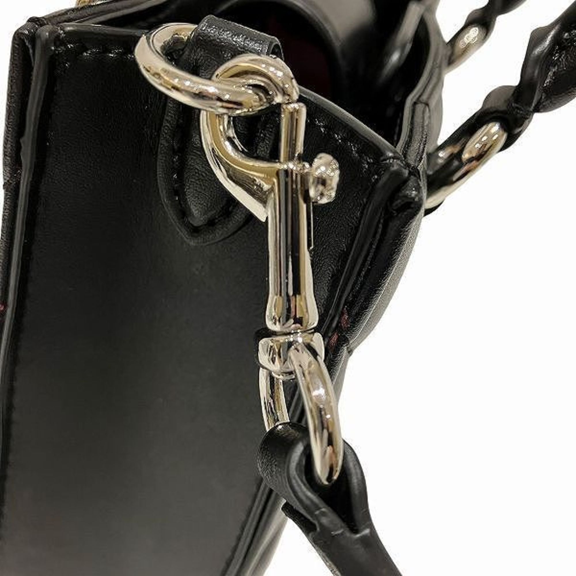 Coach Black Leather Handbag Shoulder Bag Tote Bag (Pre-Owned)
