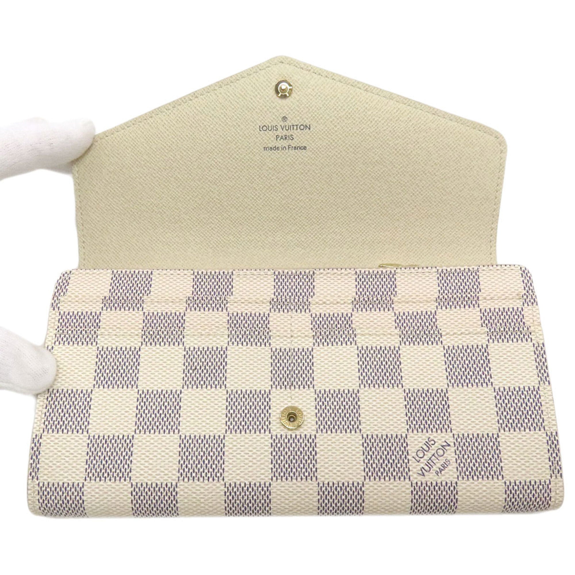 Louis Vuitton Damier Azur Damier Canvas Long Wallet (Bi-Fold) (Pre-Owned)