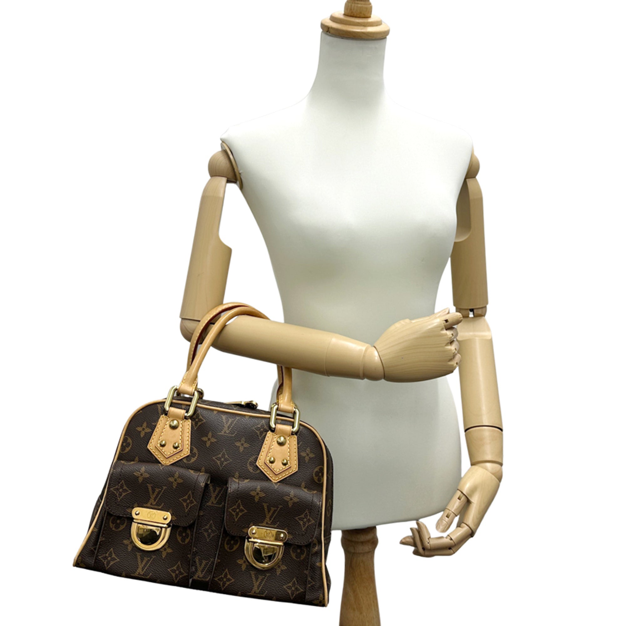 Louis Vuitton Brown Monogram Canvas Handbag (Pre-Owned)