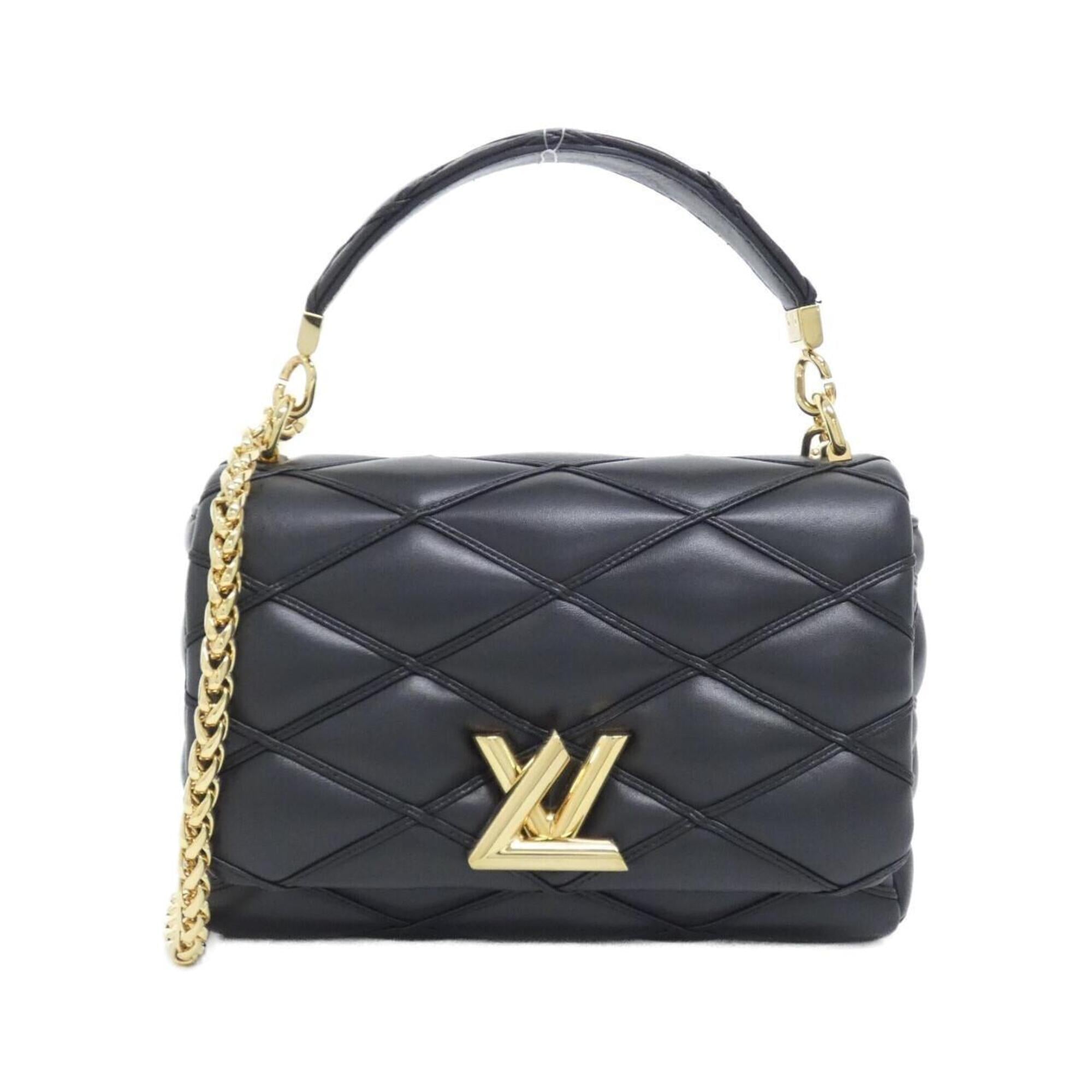 Louis Vuitton Black Leather Shoulder Bag (Pre-Owned)