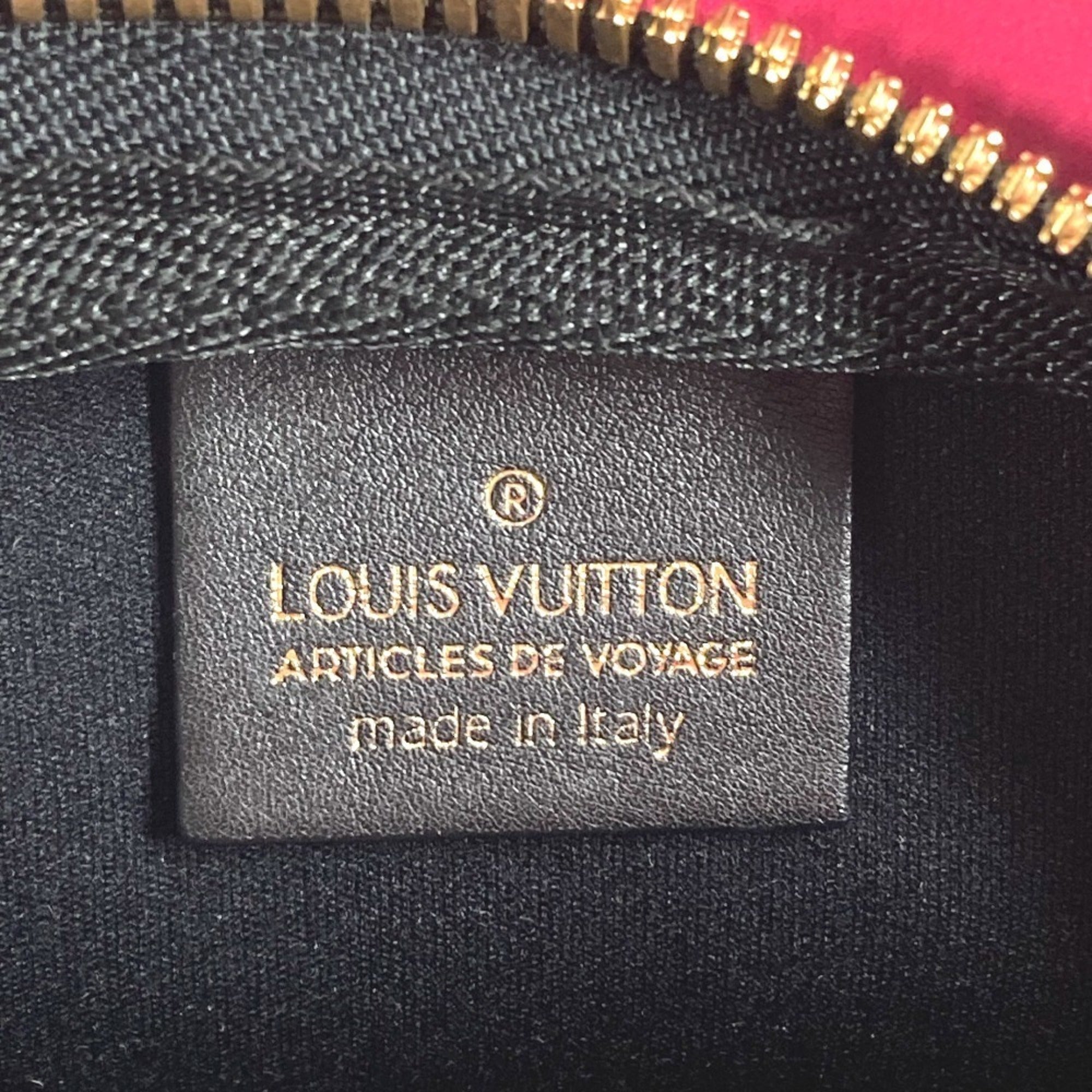 Louis Vuitton Black Galle Monogram Pink Monogram Clutch Bag Pouch (Pre-Owned)