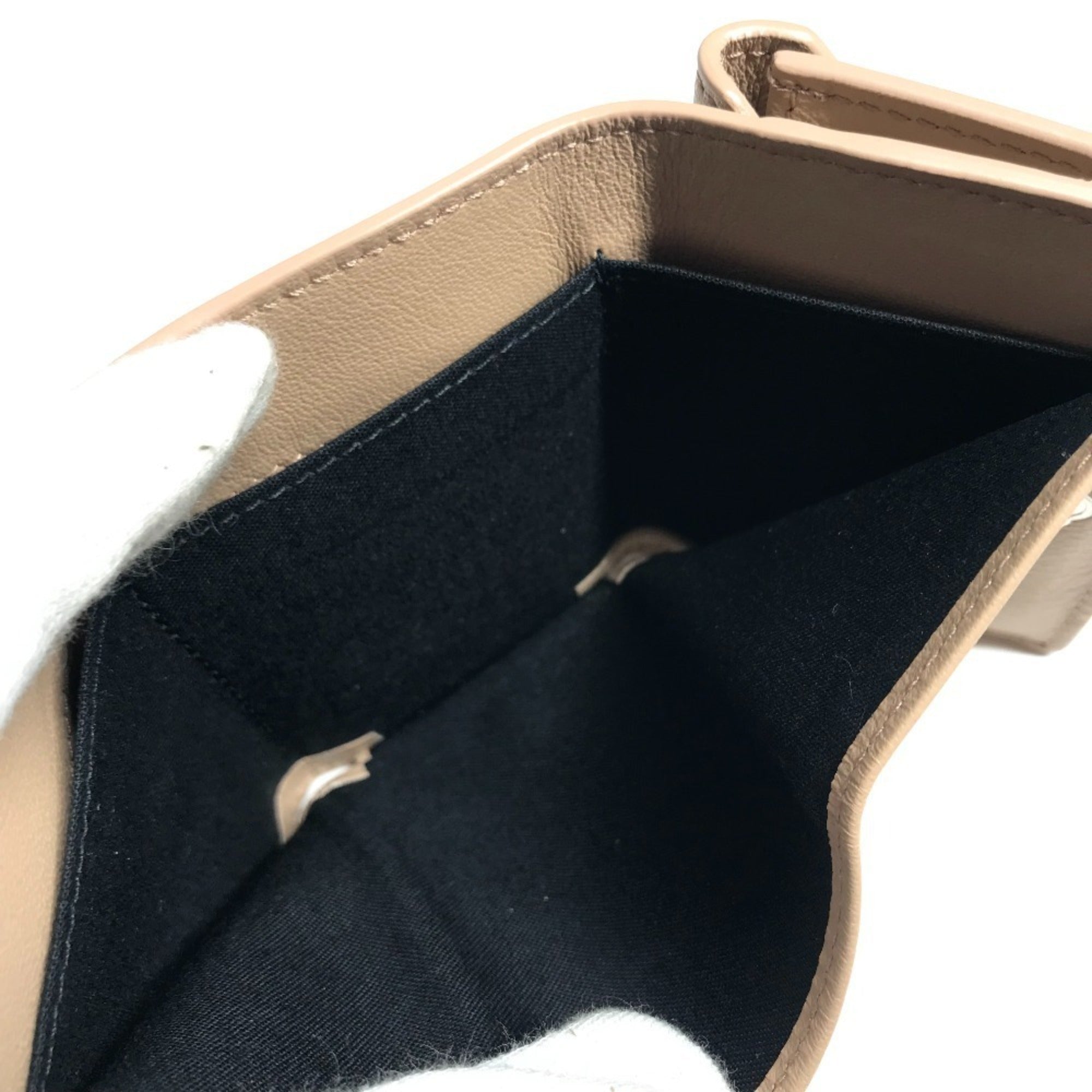 Balenciaga Beige Leather Wallet (Tri-Fold) (Pre-Owned)