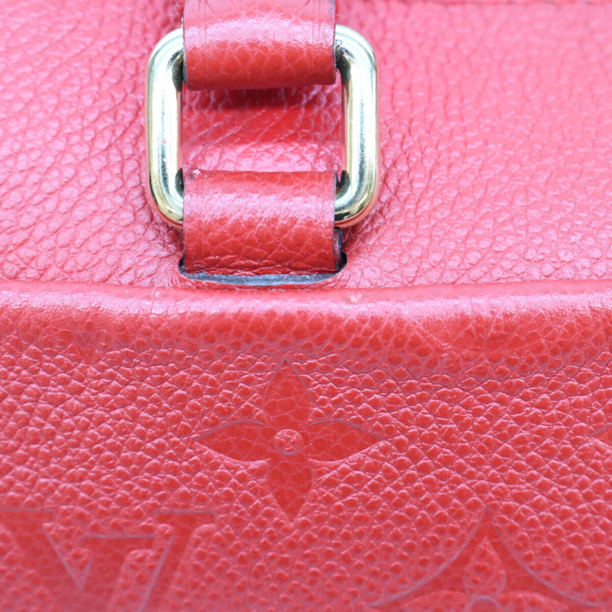 Louis Vuitton Red Color Monogram Empreinte Boston Bag Shoulder Bag (Pre-Owned)