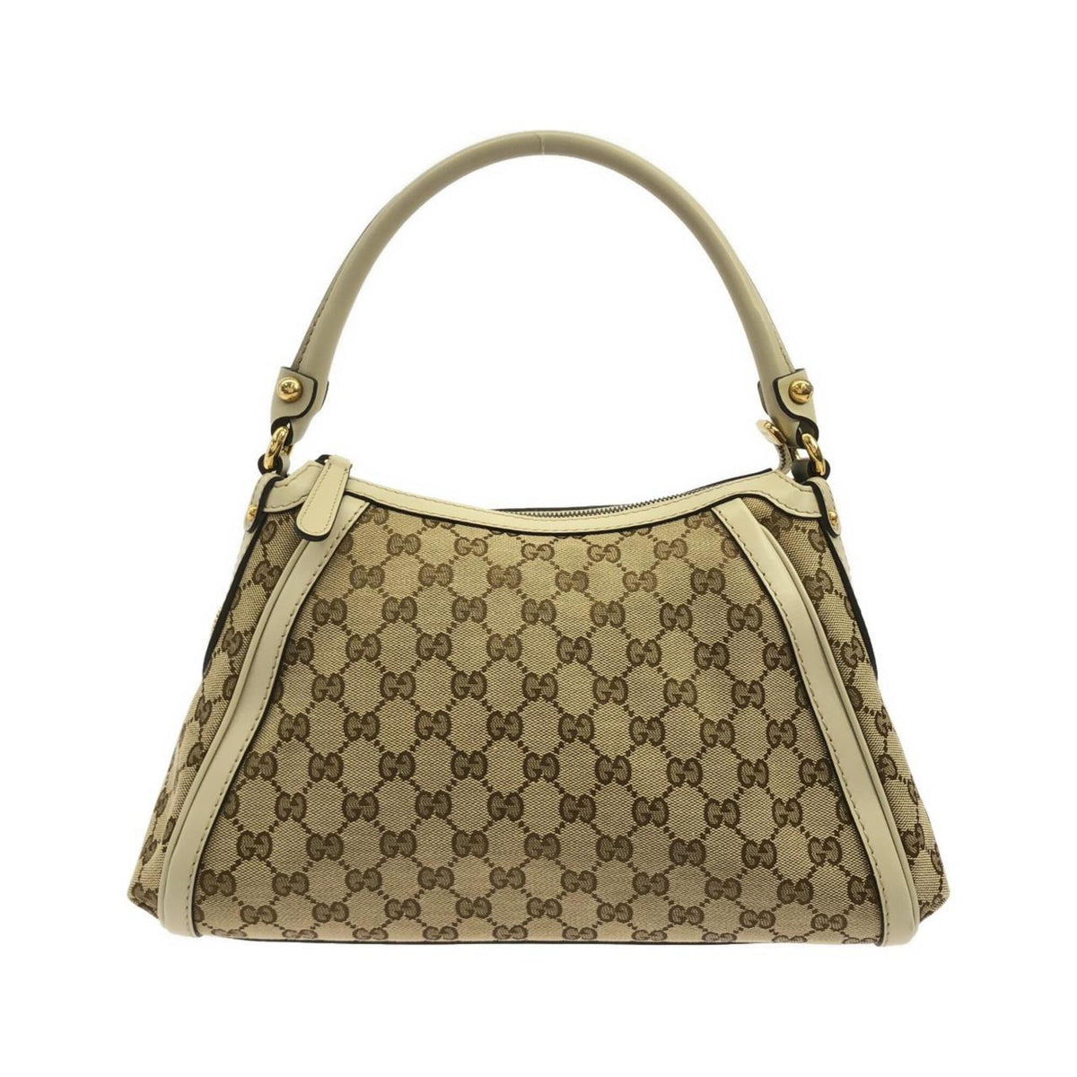 Gucci Beige Ivory Gg Canvas Shoulder Bag (Pre-Owned)